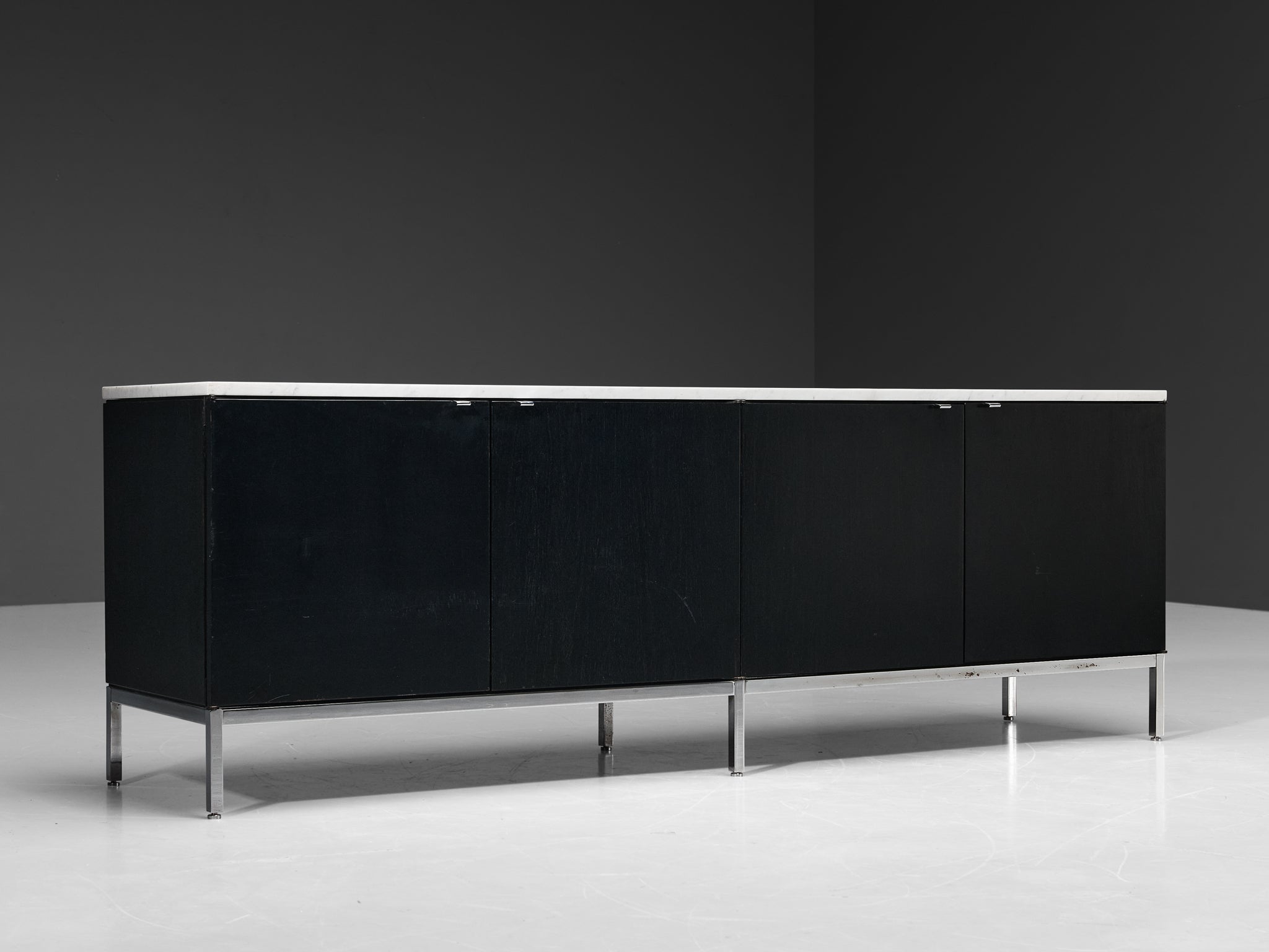 Florence Knoll for Knoll International Sideboard with Marble Top Case pieces and storage cabinets Morentz