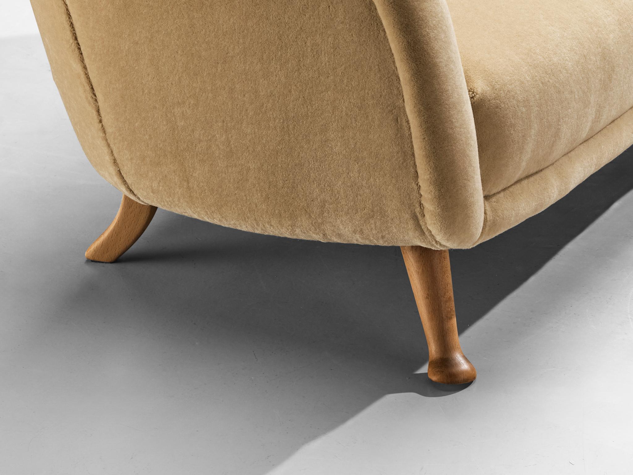 Berga Mobler Sofa in Beige Mohair Upholstery seating Morentz