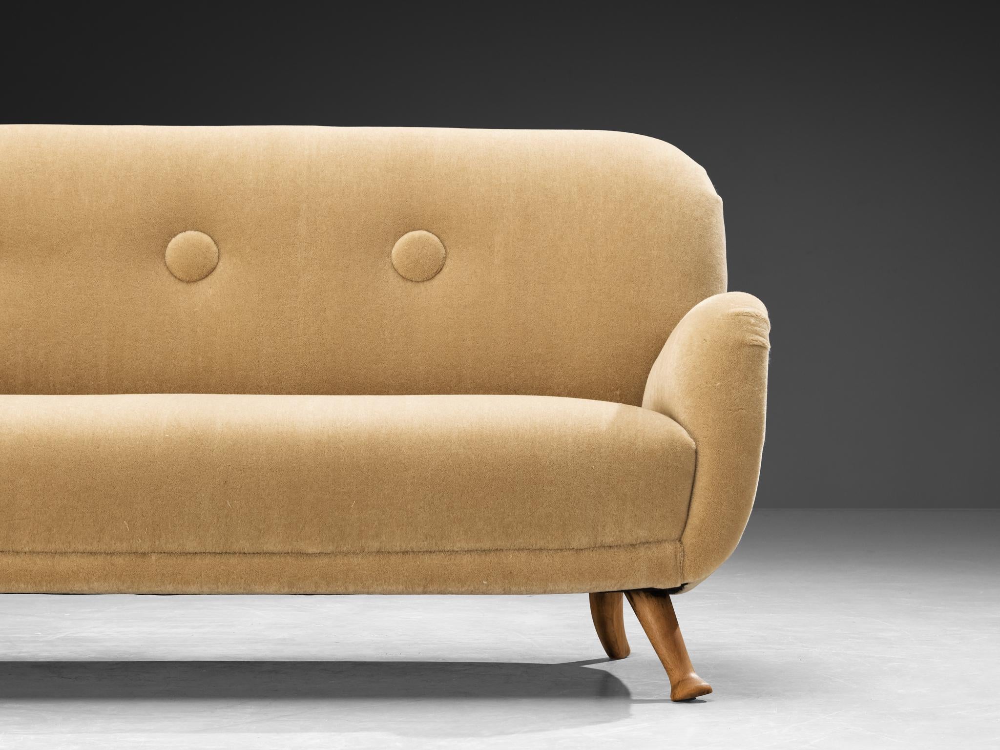Berga Mobler Sofa in Beige Mohair Upholstery seating Morentz