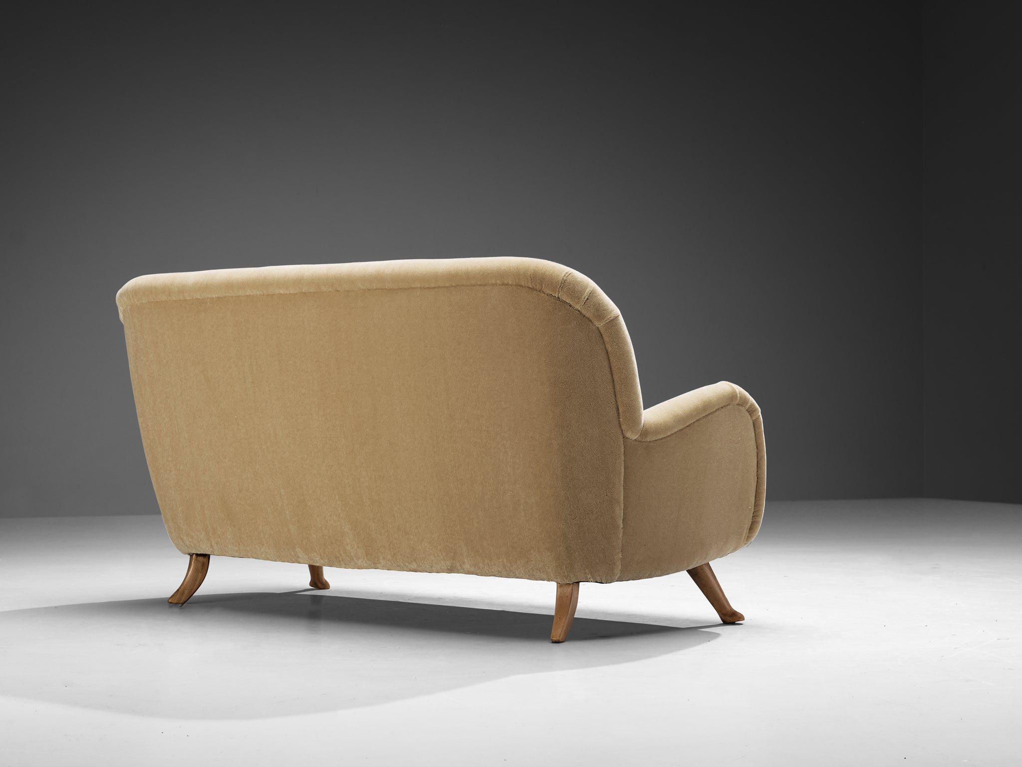 Berga Mobler Sofa in Beige Mohair Upholstery Seating Morentz