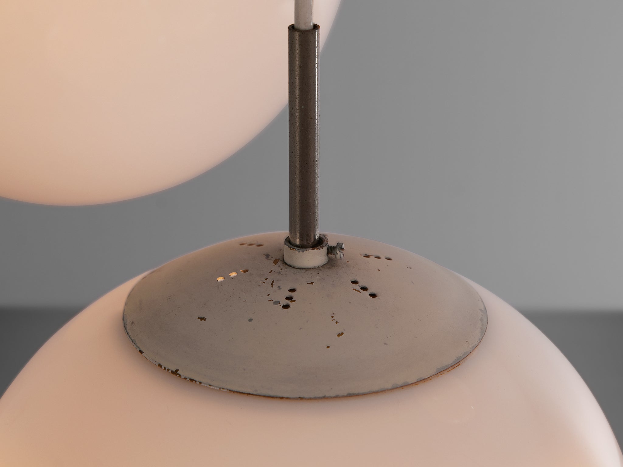 Playful Pendant with Six Spheres in Opaline Glass lighting Morentz