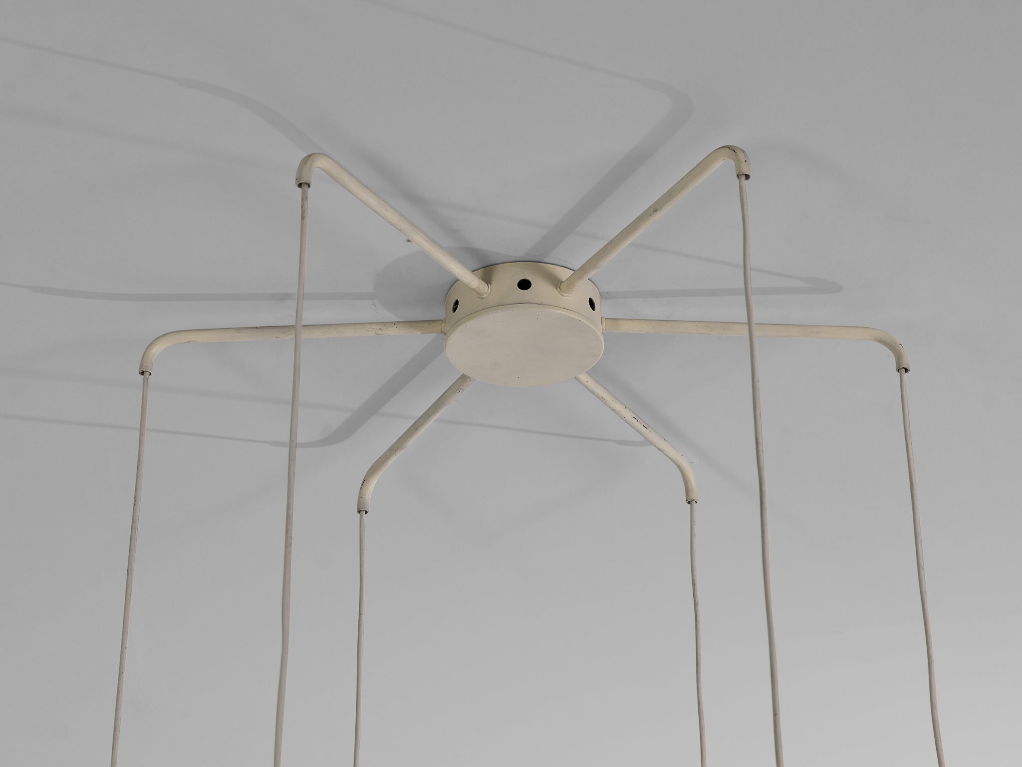 Playful Pendant with Six Spheres in Opaline Glass lighting Morentz