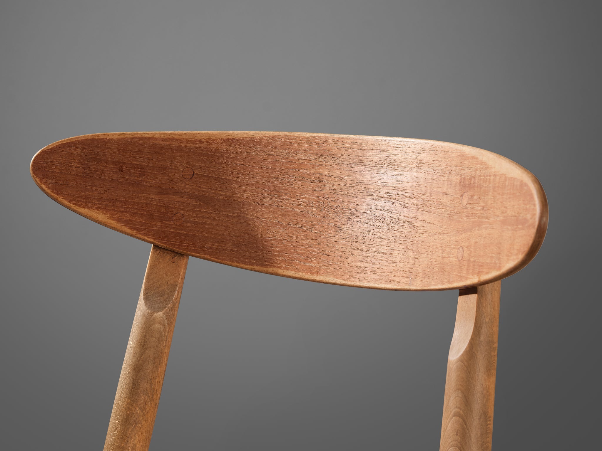 Jørgen Bo and Vilhelm Wohlert ‘Louisiana’ Dining Chair in Oak and Suede seating Morentz