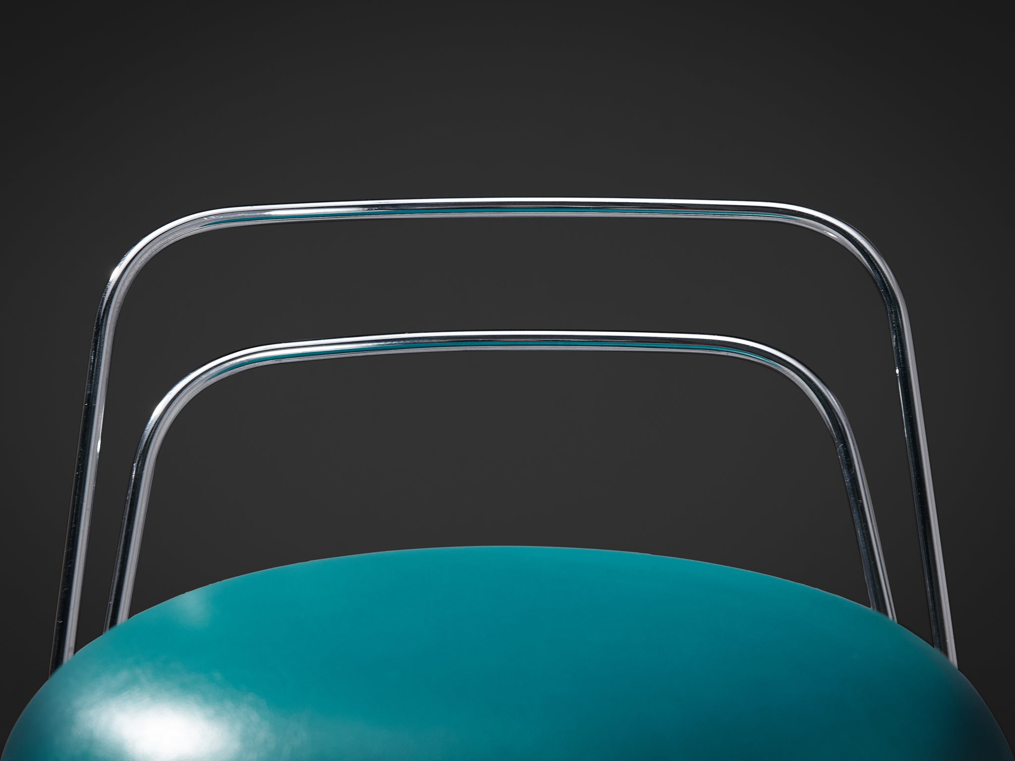 Barstools in Metal and Teal Green Upholstery Seating Morentz