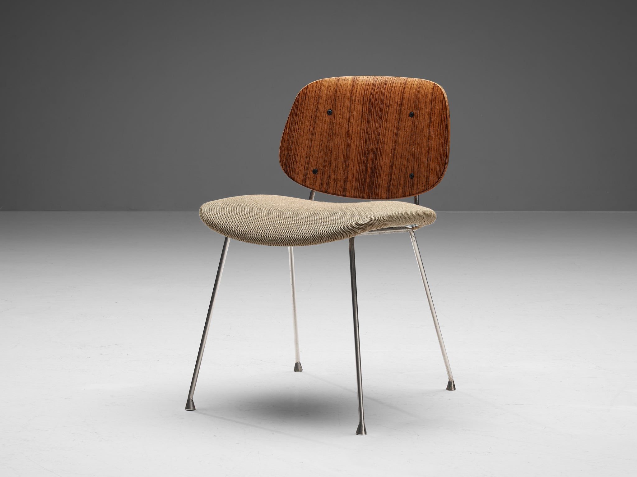 Scandinavian Dining Chair in Teak and Metal seating Morentz