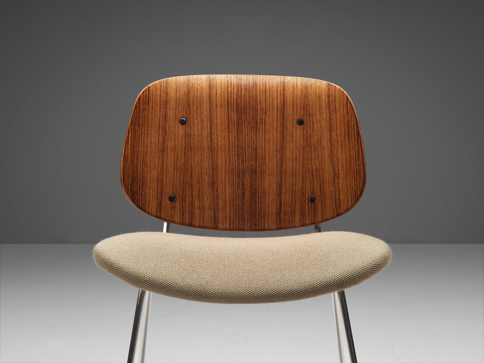 Scandinavian Dining Chair in Teak and Metal seating Morentz