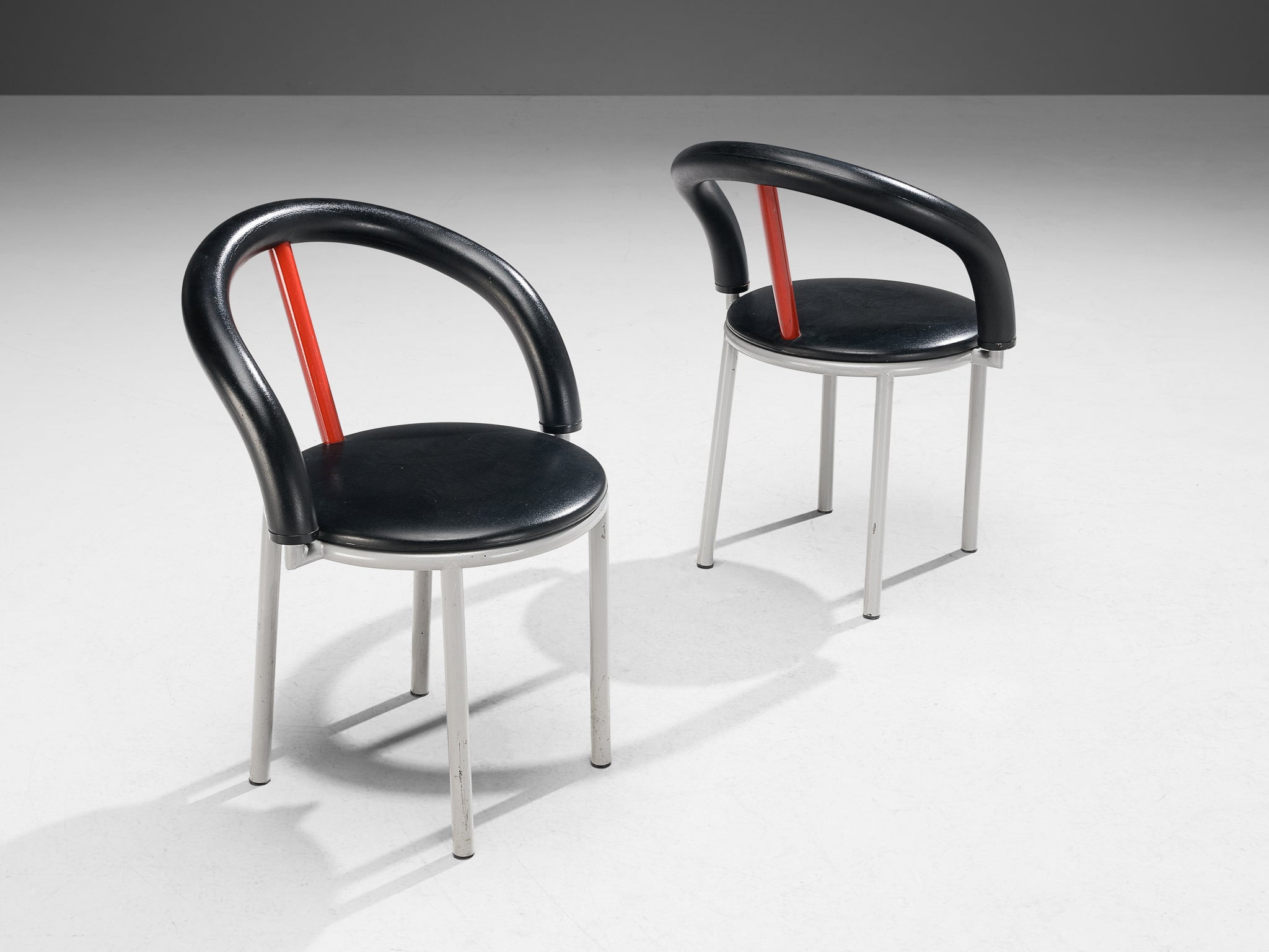 Anna Anselmi for Bieffeplast Pair of 'Alpha' Dining Chairs seating Morentz