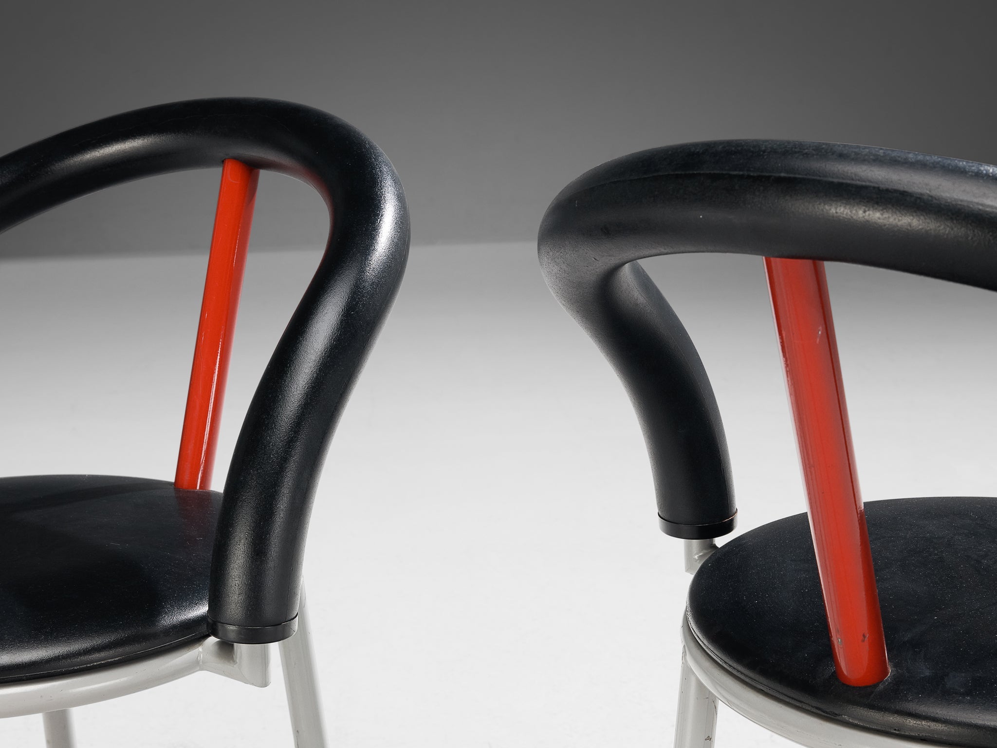 Anna Anselmi for Bieffeplast Pair of 'Alpha' Dining Chairs seating Morentz