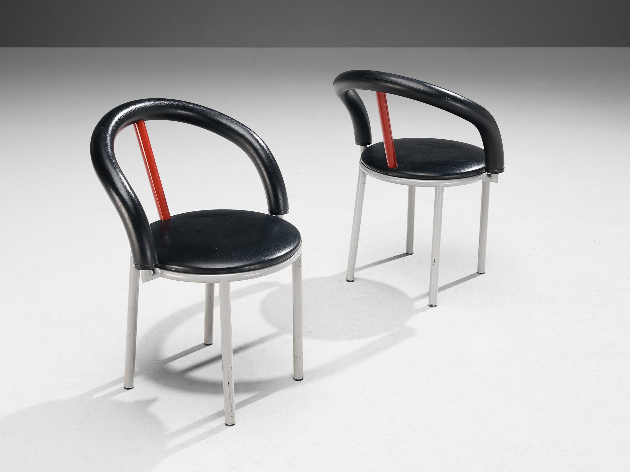 Anna Anselmi for Bieffeplast Set of Six of 'Alpha' Dining Chairs seating Morentz