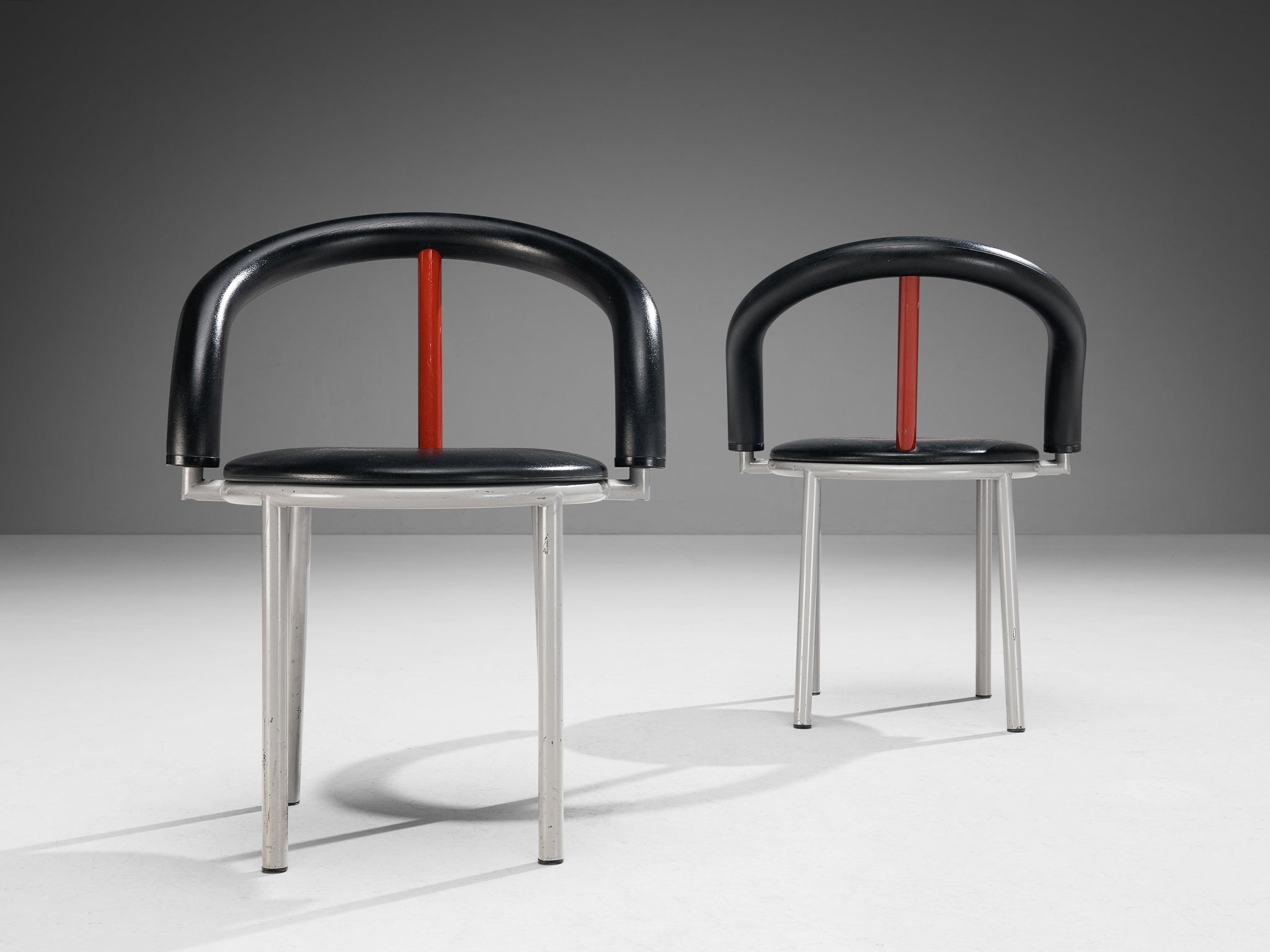 Anna Anselmi for Bieffeplast Pair of 'Alpha' Dining Chairs seating Morentz