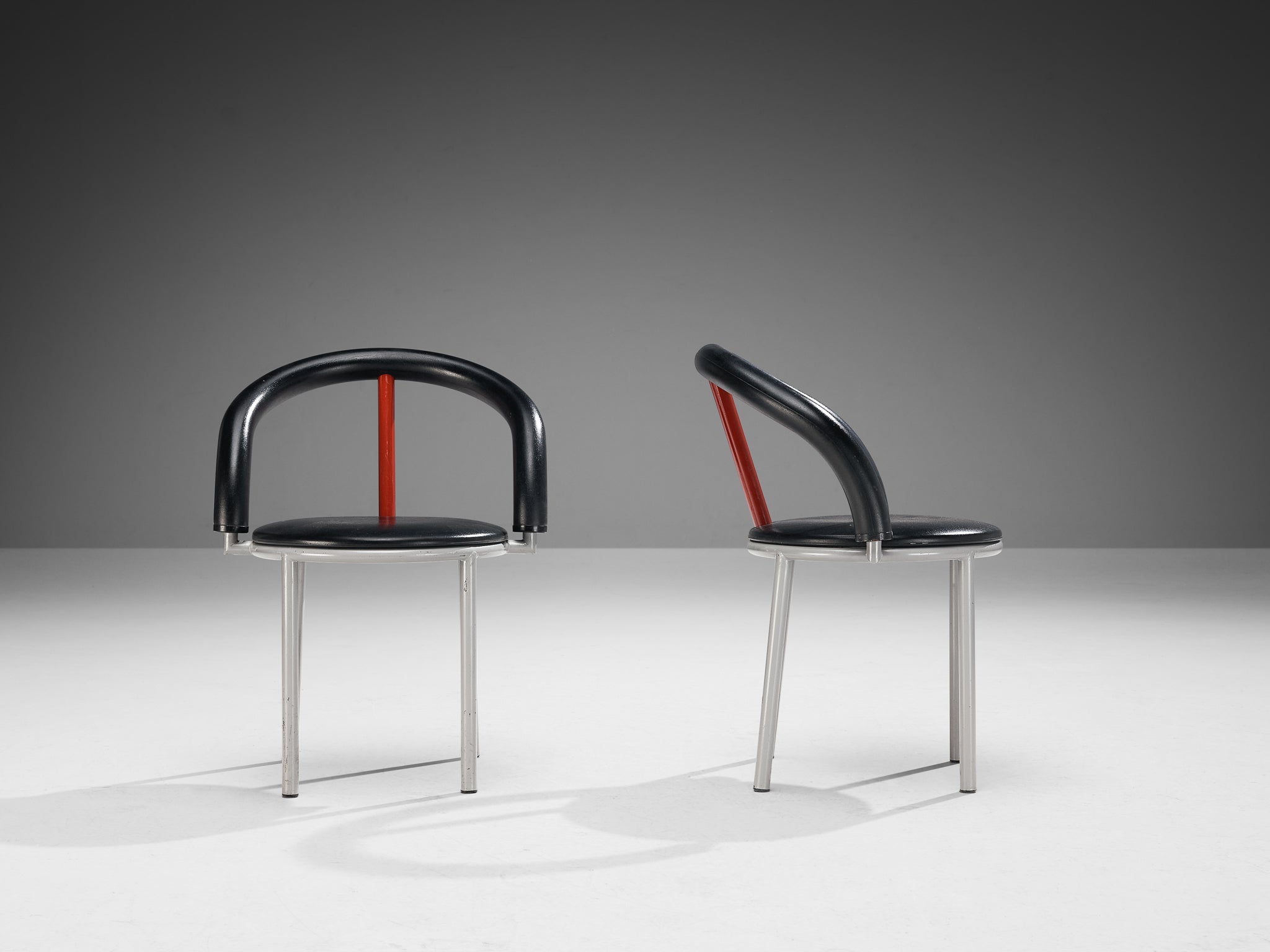 Anna Anselmi for Bieffeplast Pair of 'Alpha' Dining Chairs seating Morentz