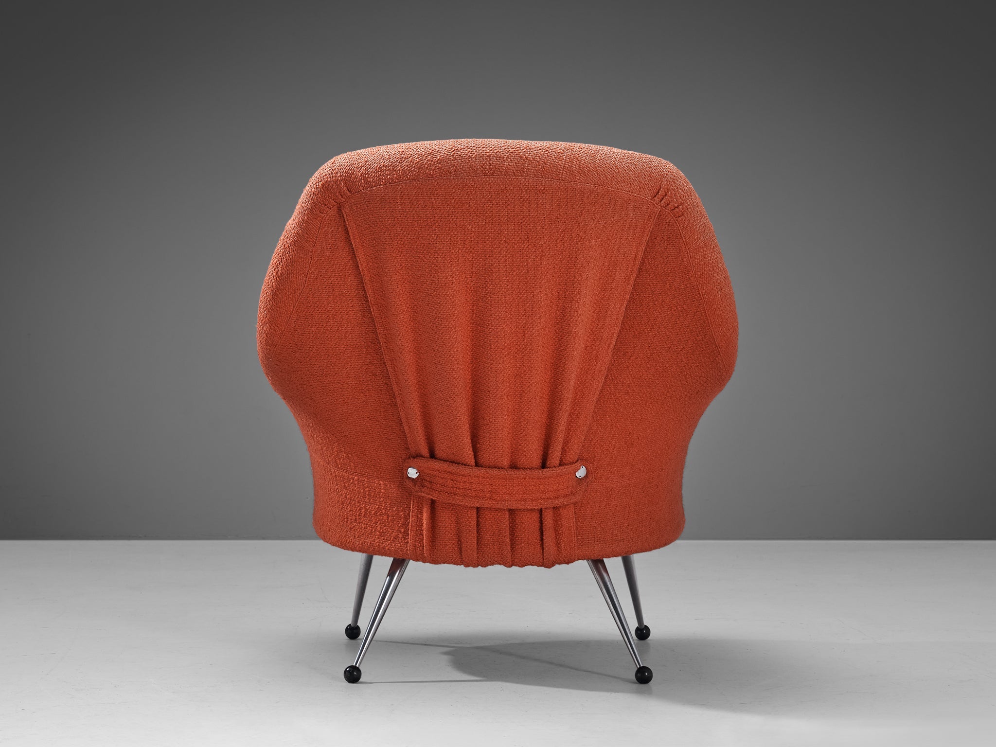 Marco Zanuso for Arflex 'Martingala' Easy Chair in Coral Red Upholstery seating Morentz