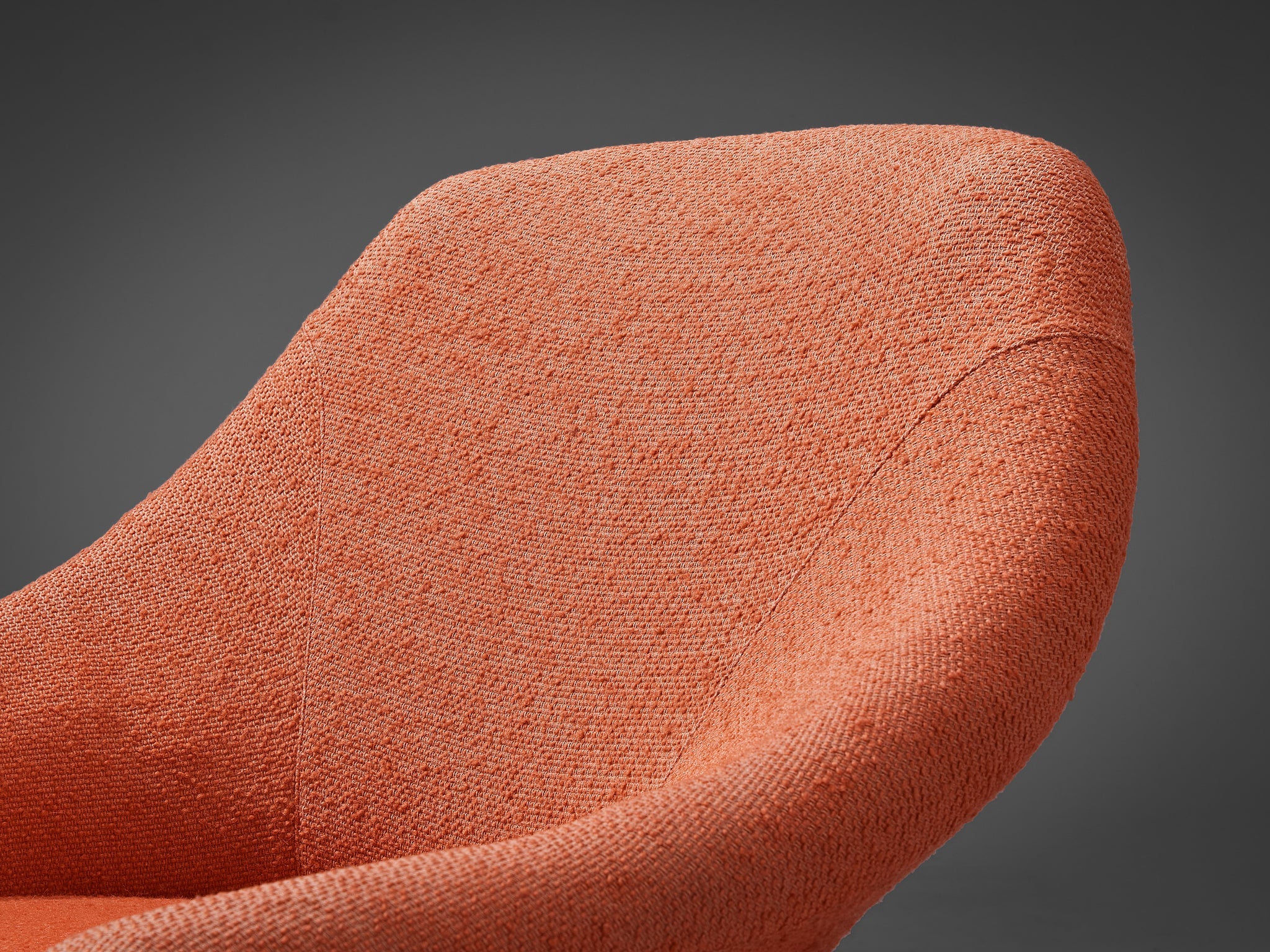 Marco Zanuso for Arflex 'Martingala' Easy Chair in Coral Red Upholstery seating Morentz