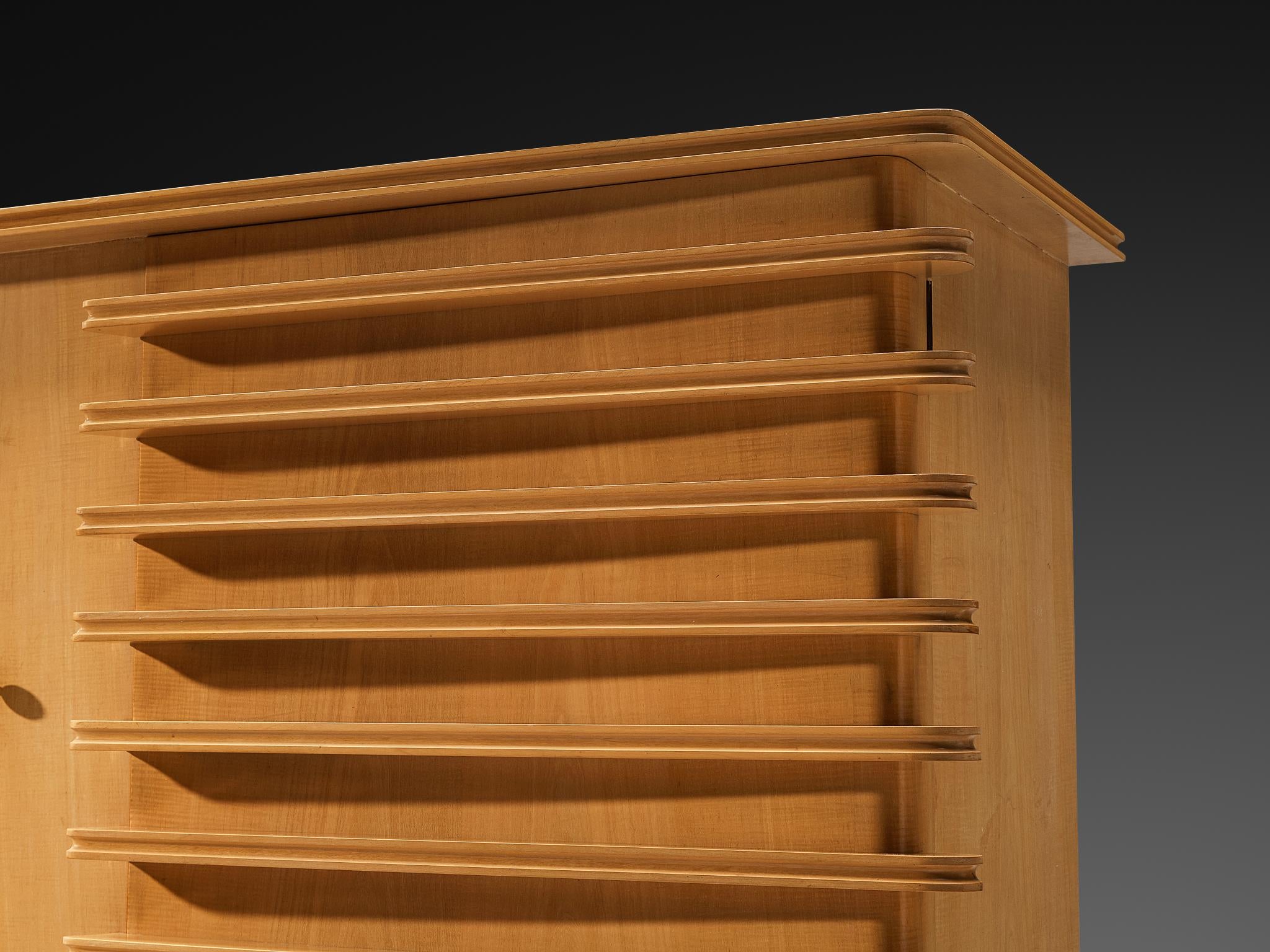 Rare Raoul Clement & R. Verot French Highboard in Sycamore case pieces and storage cabinets Morentz