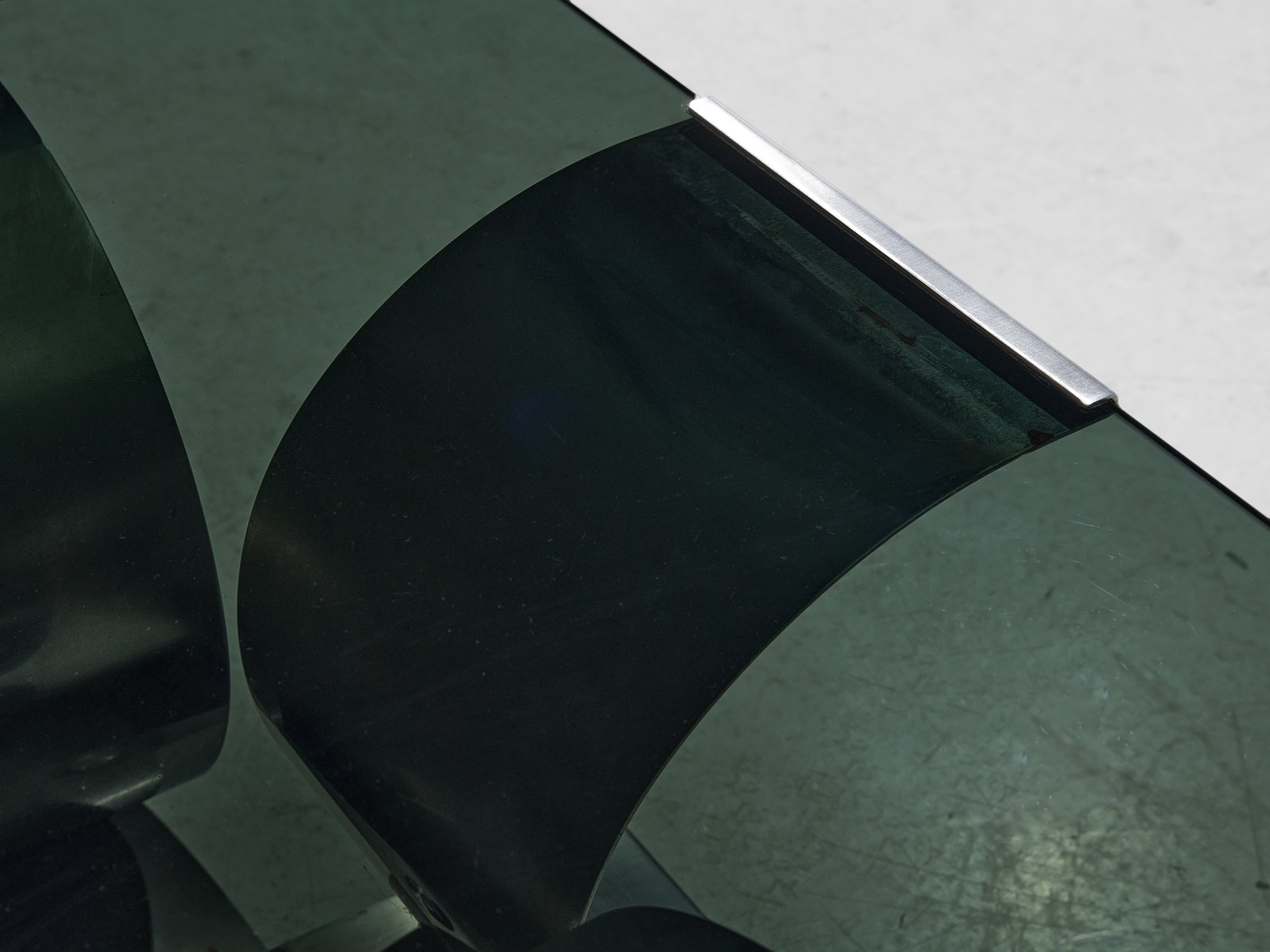 Coffee Table in Steel Structure with Smoked Glass Top tables Morentz