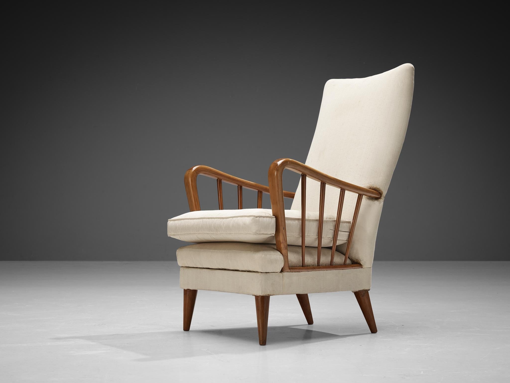 Osvaldo Borsani Pair of Lounge Chairs in Walnut