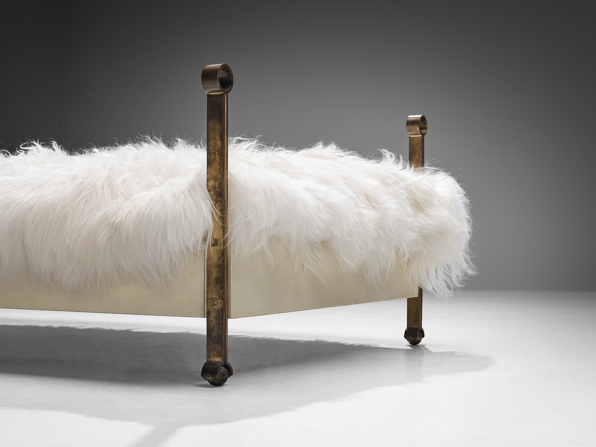 Rare Osvaldo Borsani Single Bed in Brass more furniture and collectibles Morentz