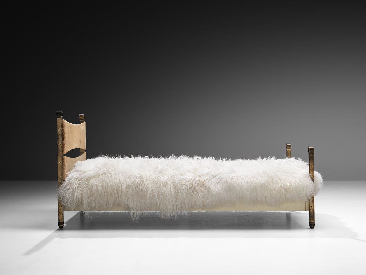 Rare Osvaldo Borsani Single Bed in Brass More Furniture and Collectibles Morentz