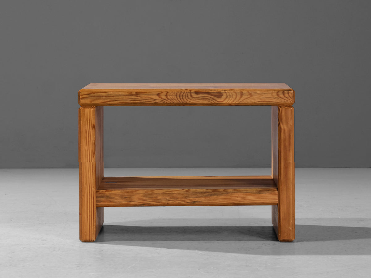 1970s Swedish Side Table in Solid Pine Tables Morentz