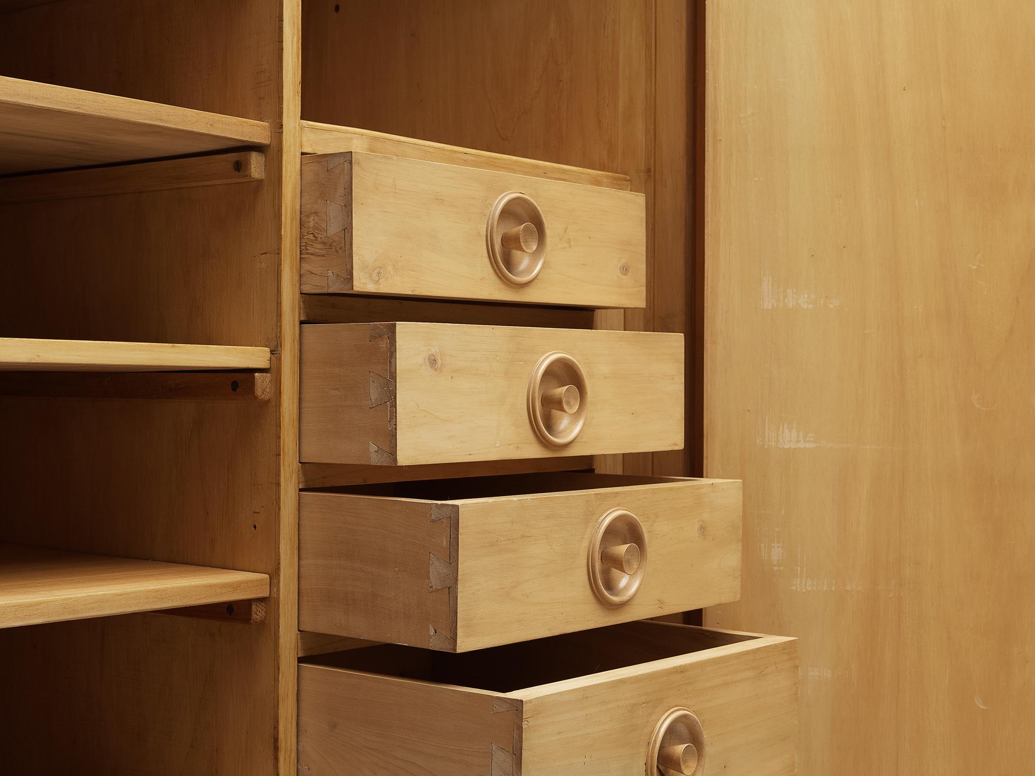 Guglielmo Ulrich Highboard in Walnut with Mirrored Door Panels case pieces and storage cabinets Morentz