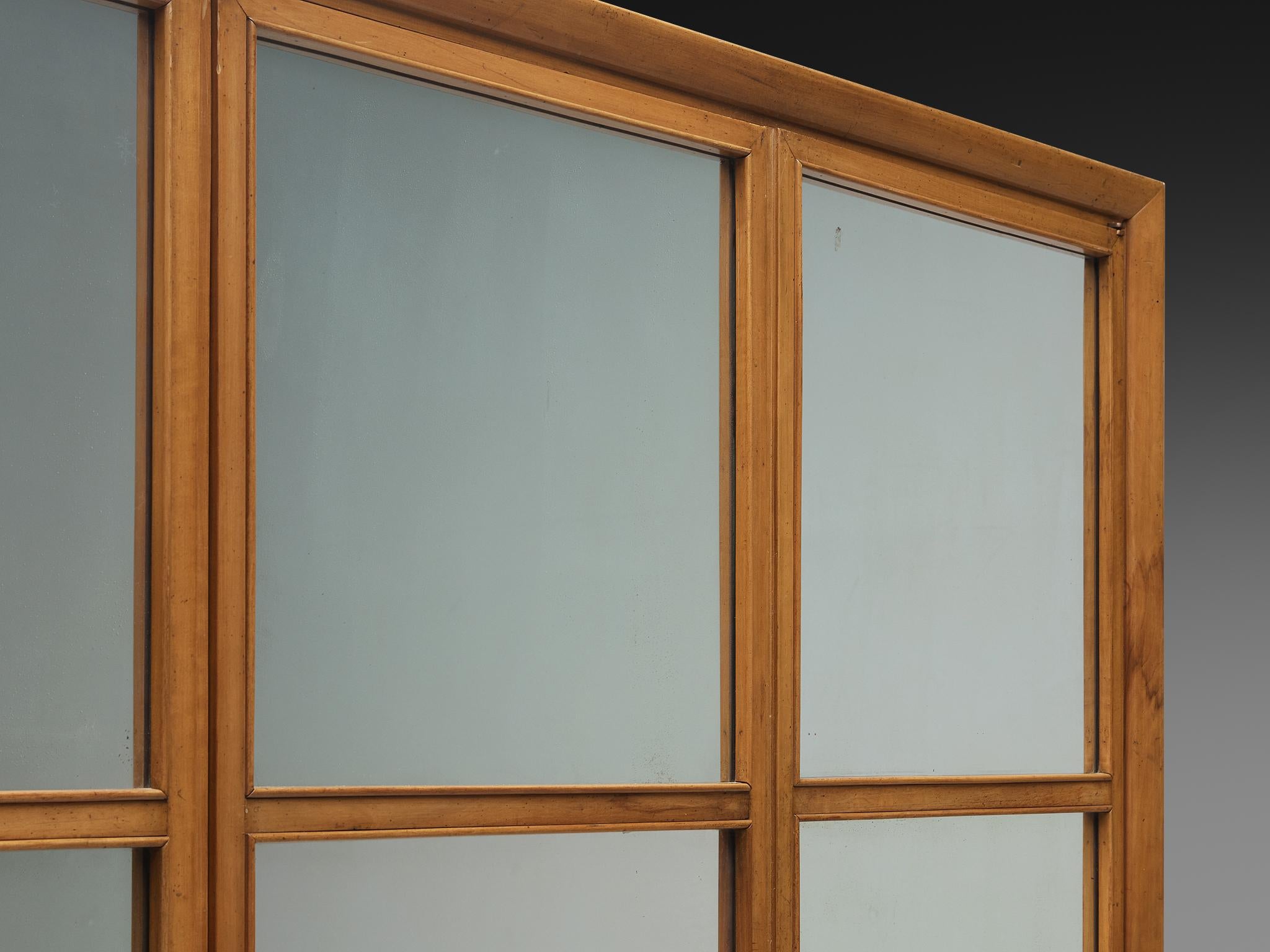 Guglielmo Ulrich Highboard in Walnut with Mirrored Door Panels case pieces and storage cabinets Morentz