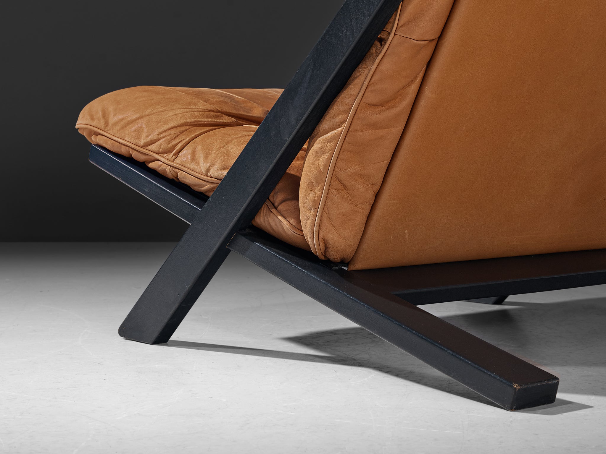 Ueli Berger for De Sede 'DS-80' Lounge Chair in Cognac Leather Seating Morentz