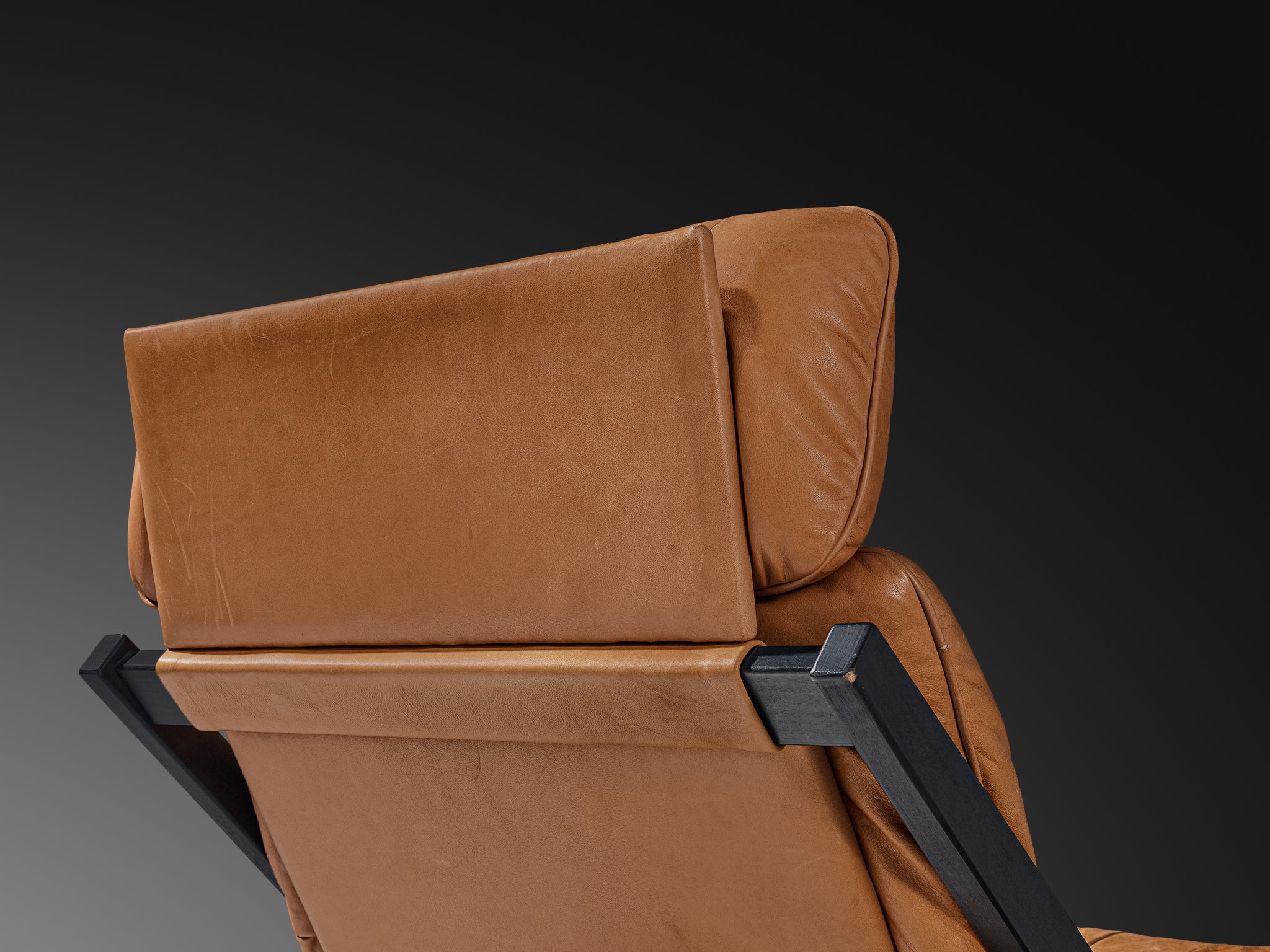 Ueli Berger for De Sede 'DS-80' Lounge Chair in Cognac Leather Seating Morentz