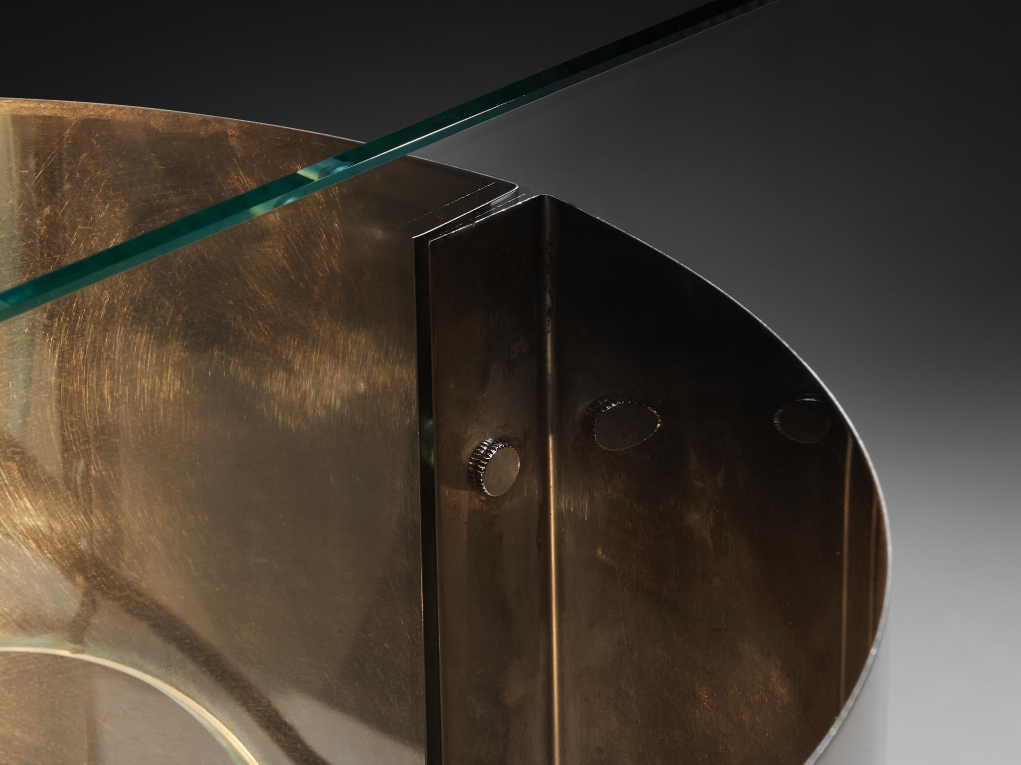 Lumenform Table Lamp in Glass and Chrome 1970s lighting Morentz