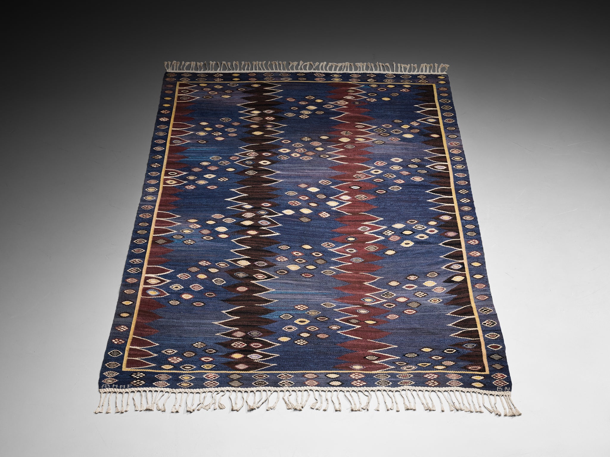 Barbro Nilsson for AB Märta Måås-Fjetterström 'Snäckorna' Carpet Rugs and Carpets Morentz