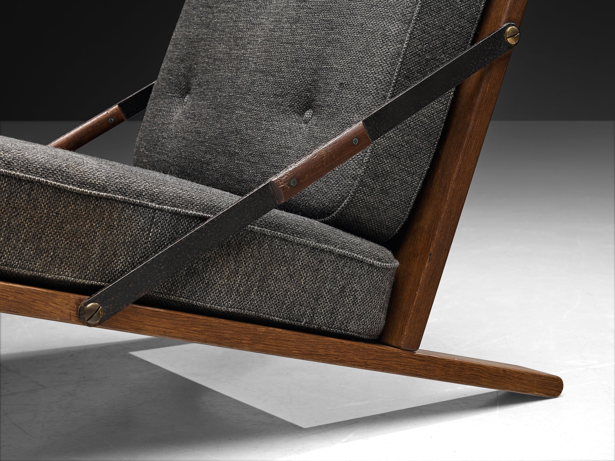 Børge Mogensen for Fredericia Lounge Chair in Oak and Original Woolen Upholstery Seating Morentz