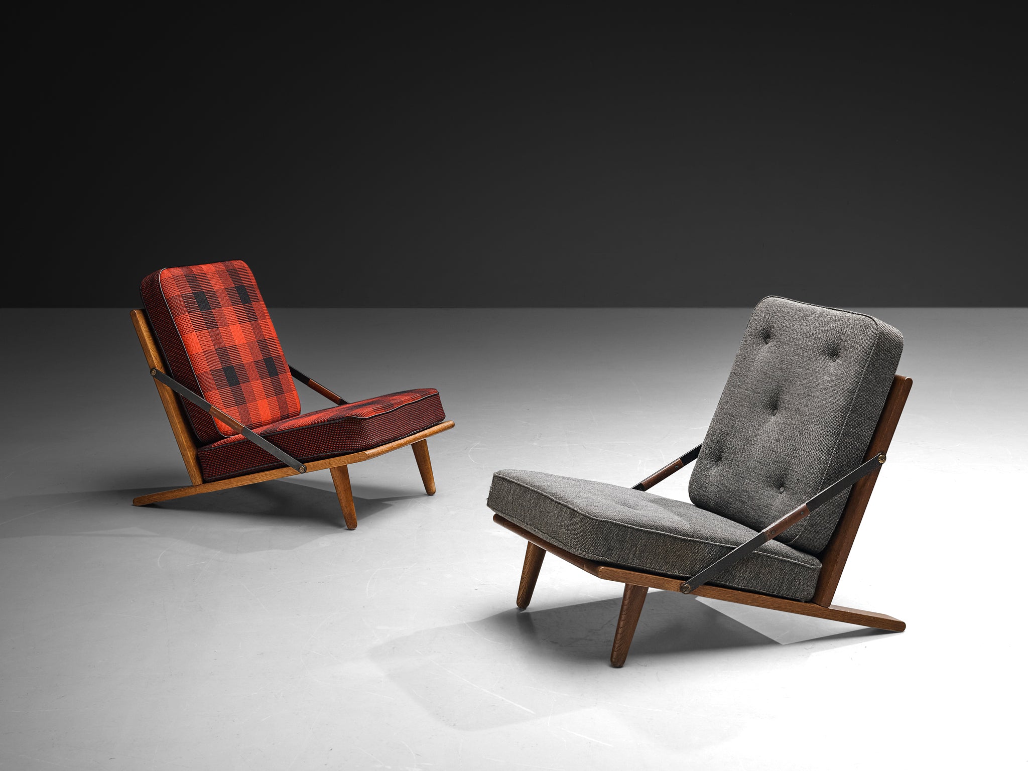 Børge Mogensen for Fredericia Lounge Chair in Oak and Original Woolen Upholstery Seating Morentz