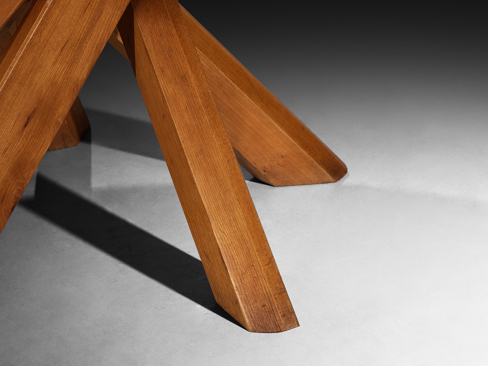 Early Pierre Chapo 'Sfax' T21E Dining Table in Solid Elm Tables Morentz