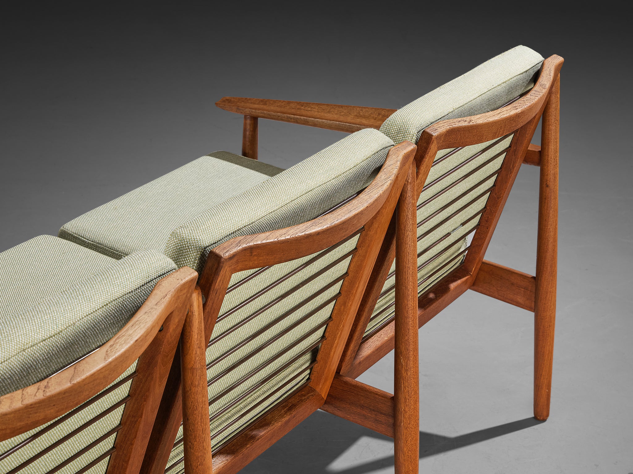Svend Åge Eriksen for Glostrup Møbelfabrik Three-Seat Sofa in Teak Seating Morentz