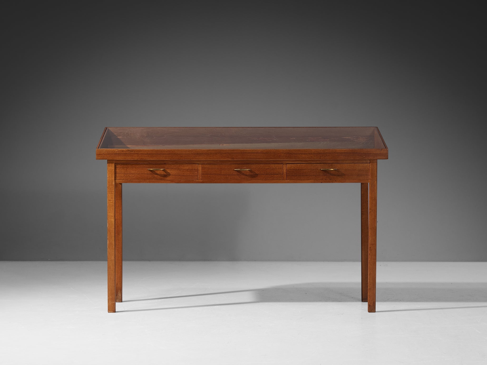 Mid-Century Showcase in Walnut and Pine case pieces and storage cabinets Morentz