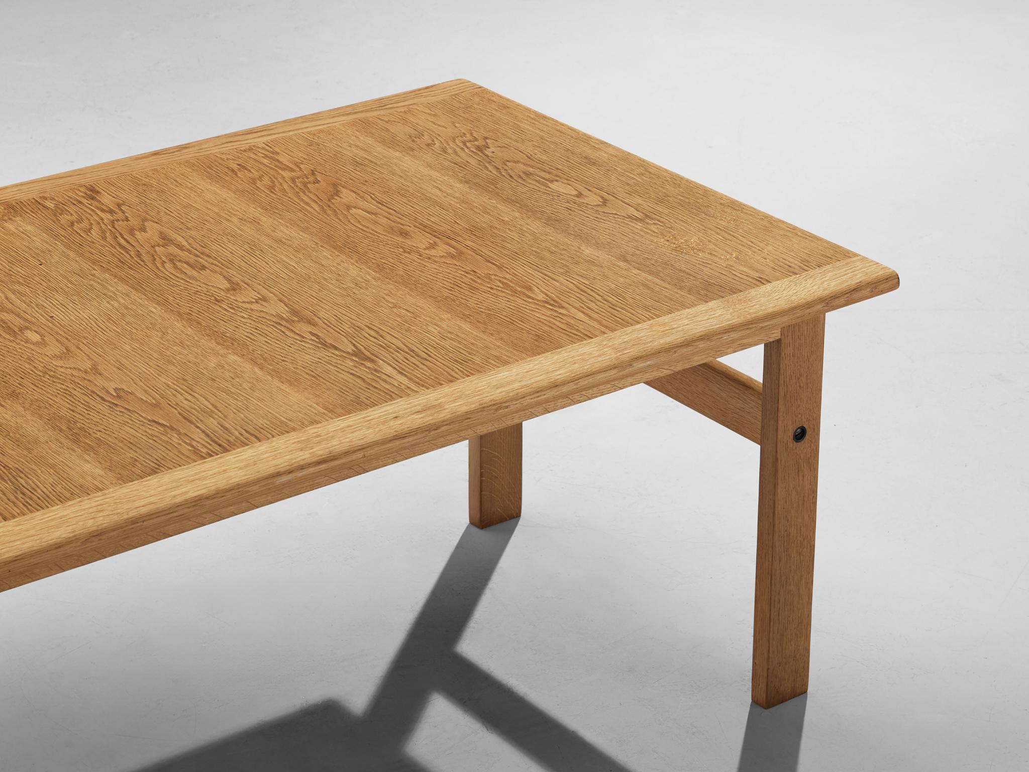 Scandinavian Modern Rectangular Coffee Table in Oak tables Morentz
