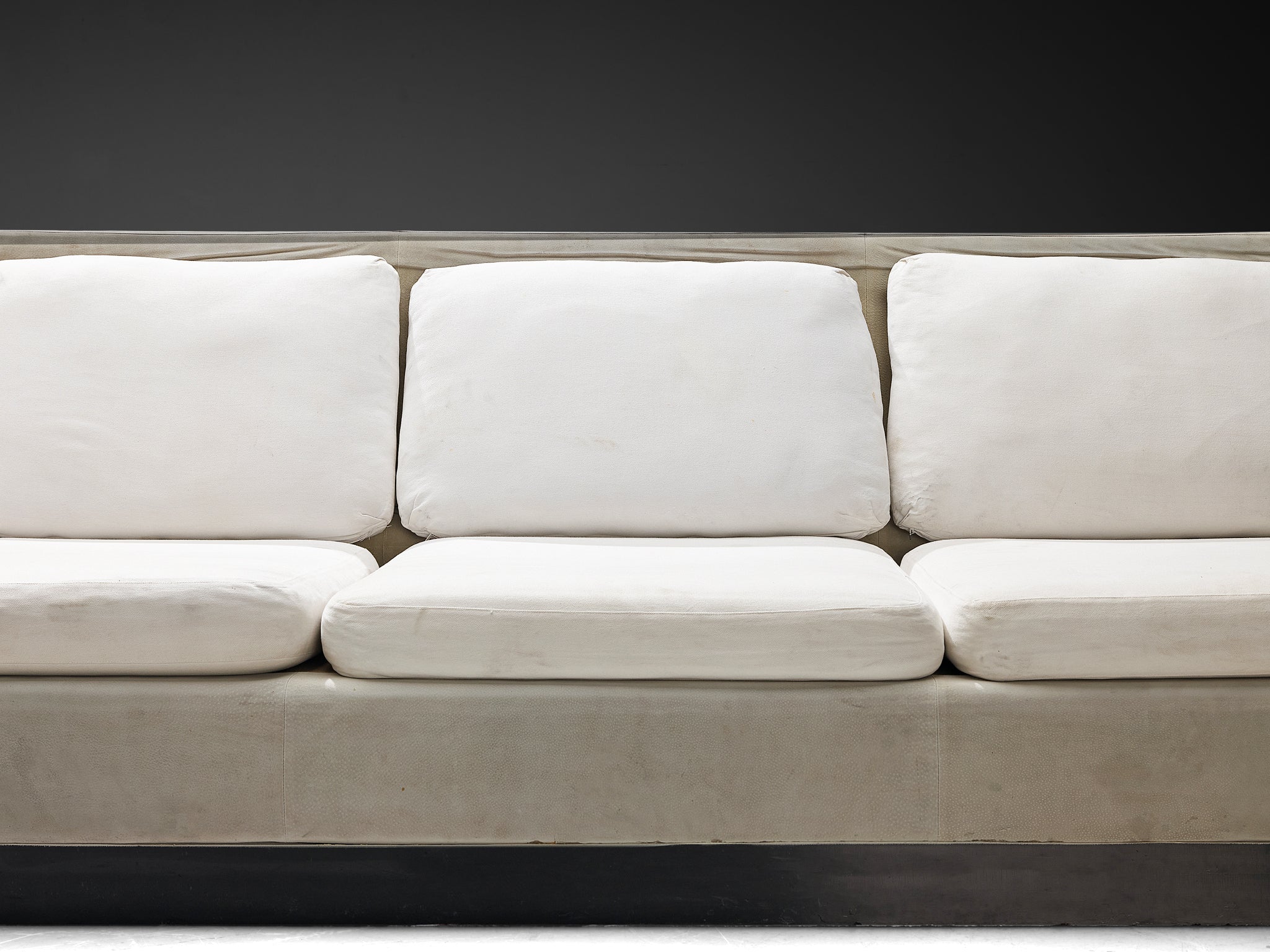Willy Rizzo for Mario Sabot Sectional Corner Sofa in White Upholstery Seating Morentz