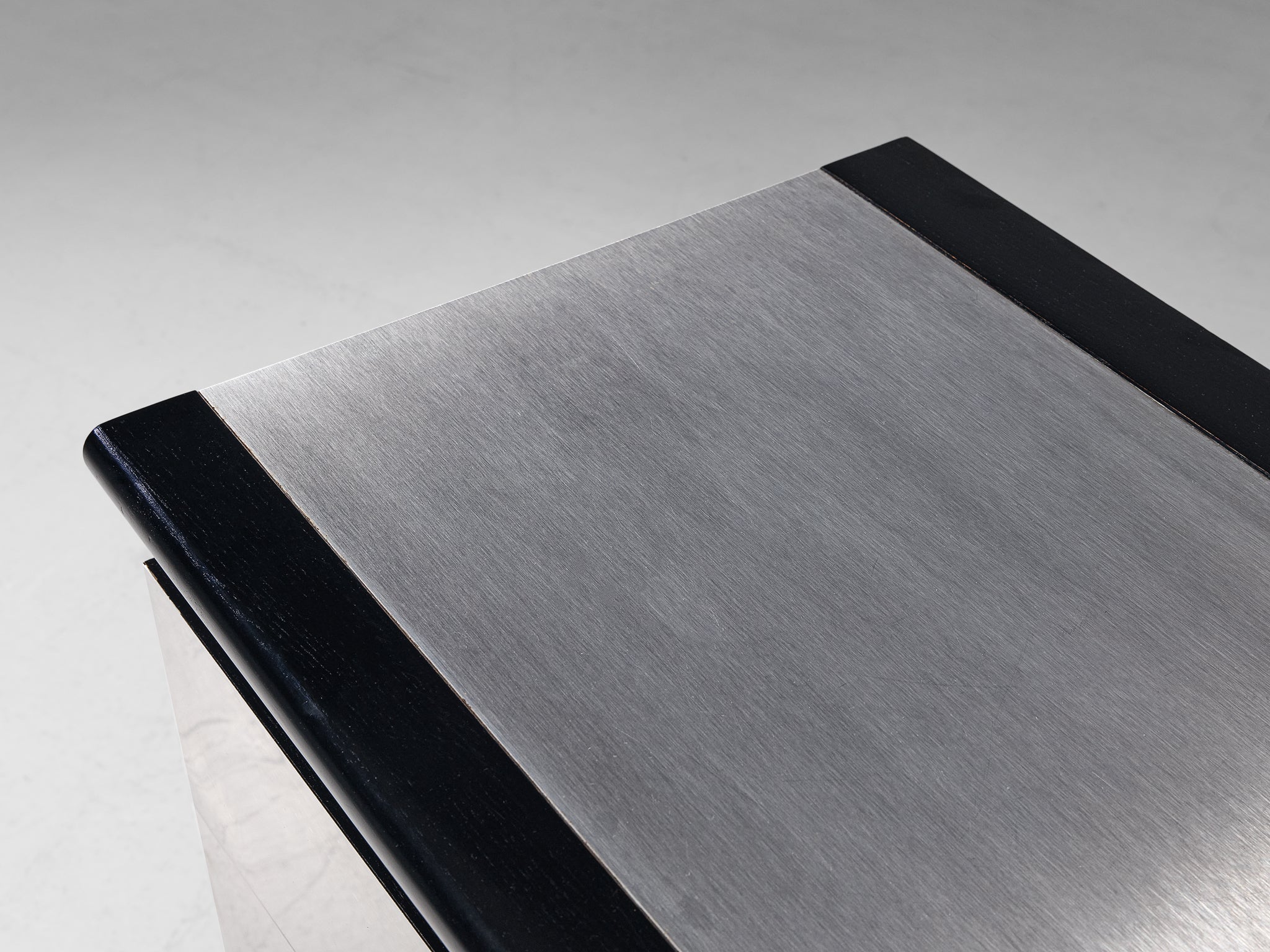 Lodovico Acerbis Chest of Drawers in Brushed Aluminum and Lacquered Oak case pieces and storage cabinets Morentz