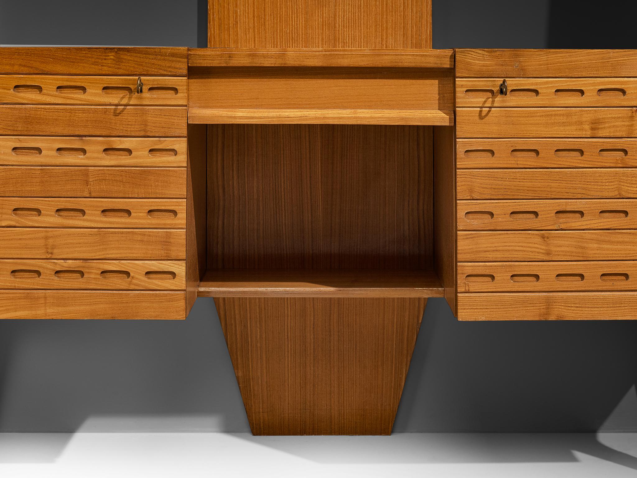 Rare Ico Parisi for Fratelli Rizzi Cabinet or Vanity in Chestnut case pieces and storage cabinets Morentz