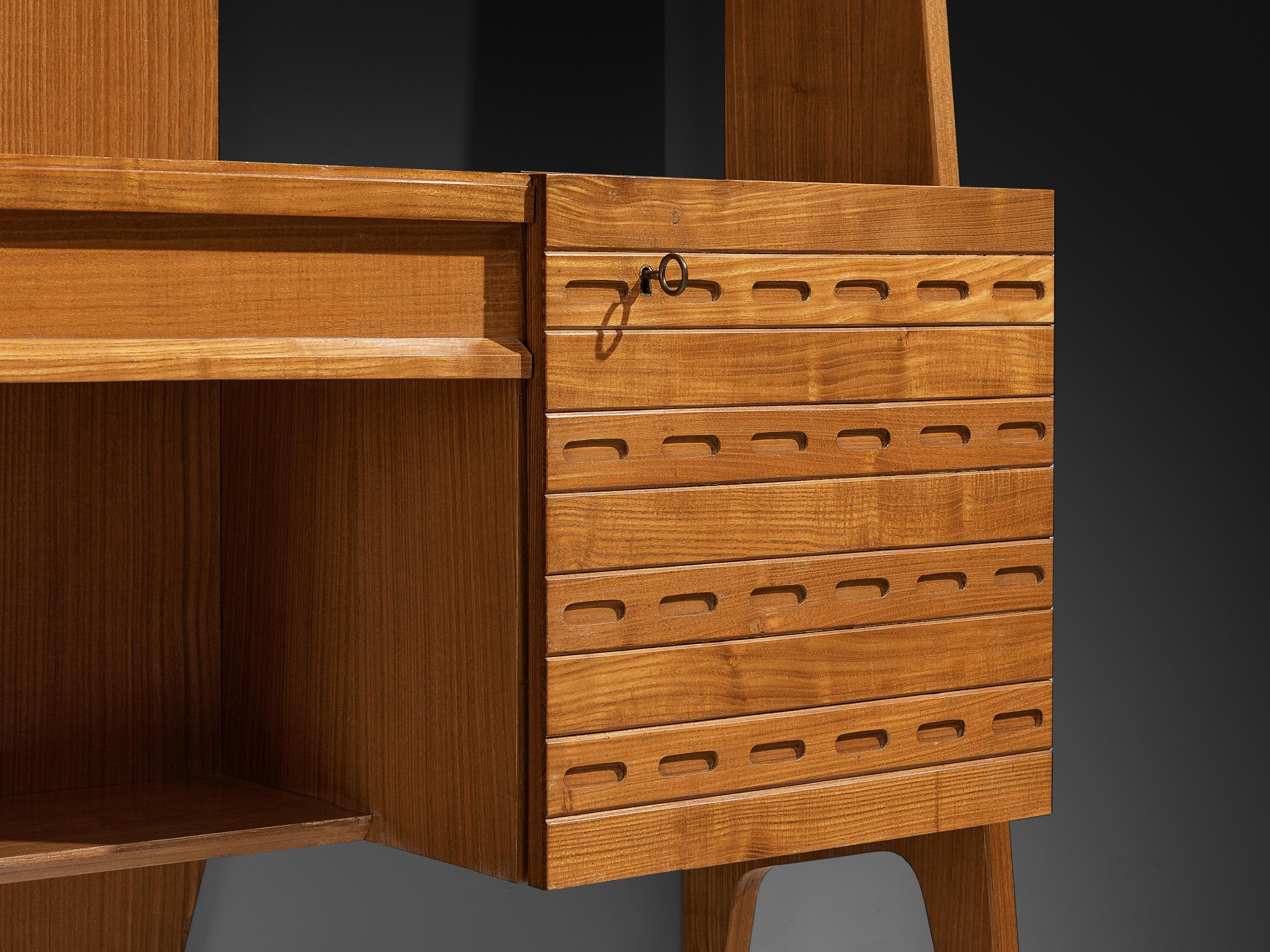 Rare Ico Parisi for Fratelli Rizzi Cabinet or Vanity in Chestnut case pieces and storage cabinets Morentz