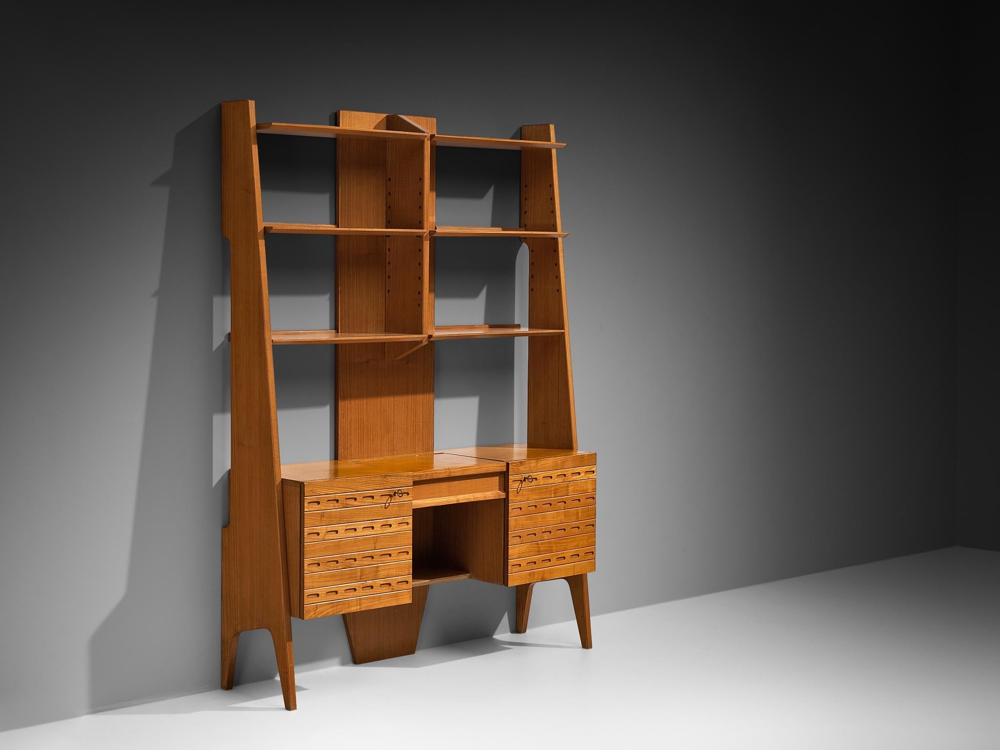 Rare Ico Parisi for Fratelli Rizzi Cabinet or Vanity in Chestnut case pieces and storage cabinets Morentz