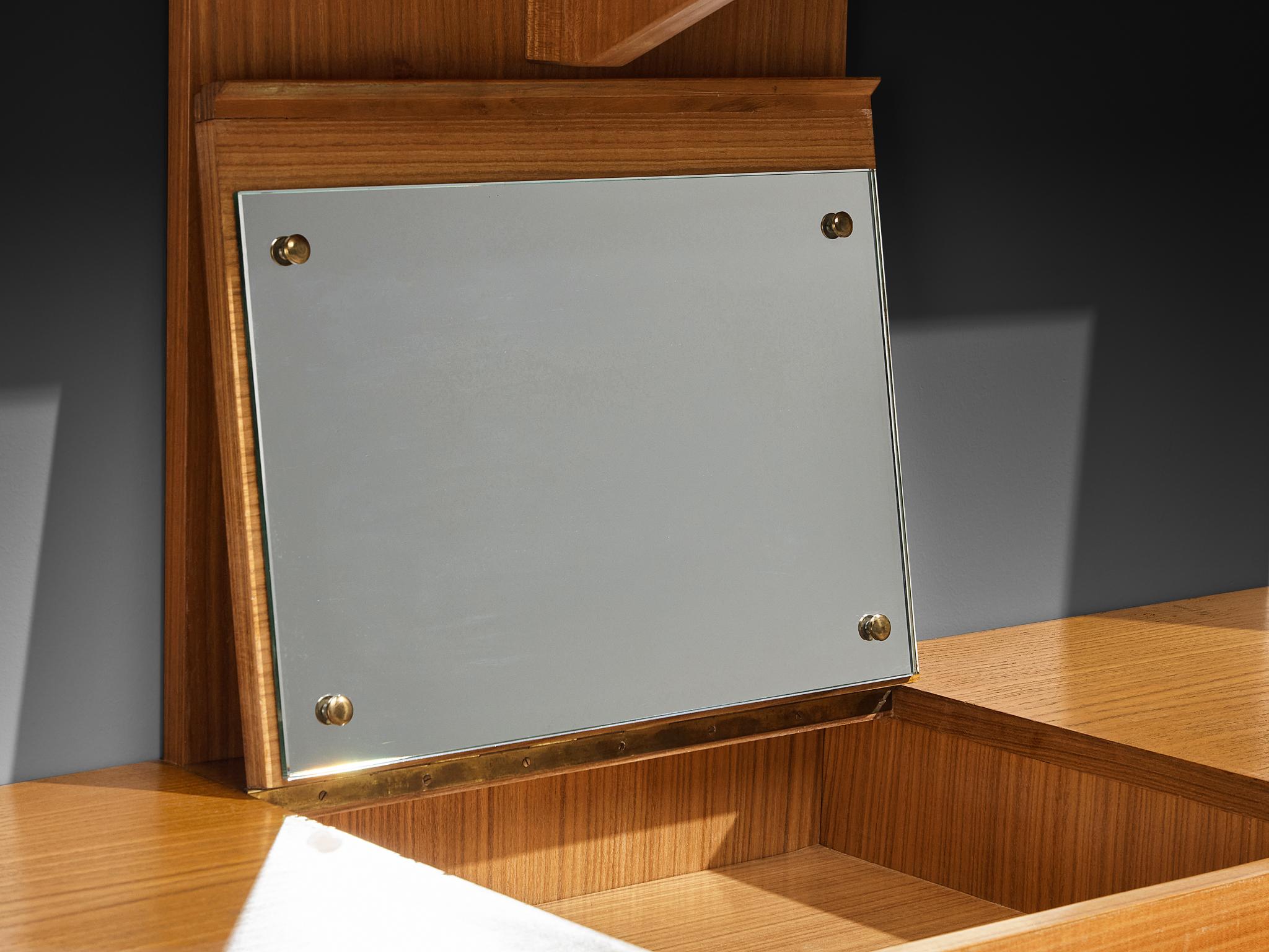 Rare Ico Parisi for Fratelli Rizzi Cabinet or Vanity in Chestnut case pieces and storage cabinets Morentz