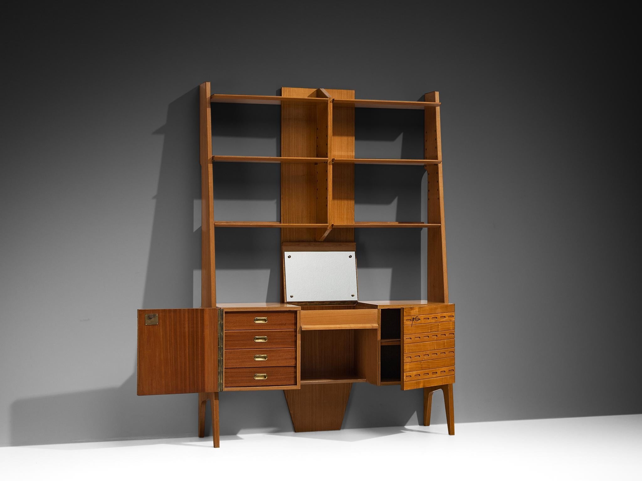 Rare Ico Parisi for Fratelli Rizzi Cabinet or Vanity in Chestnut case pieces and storage cabinets Morentz