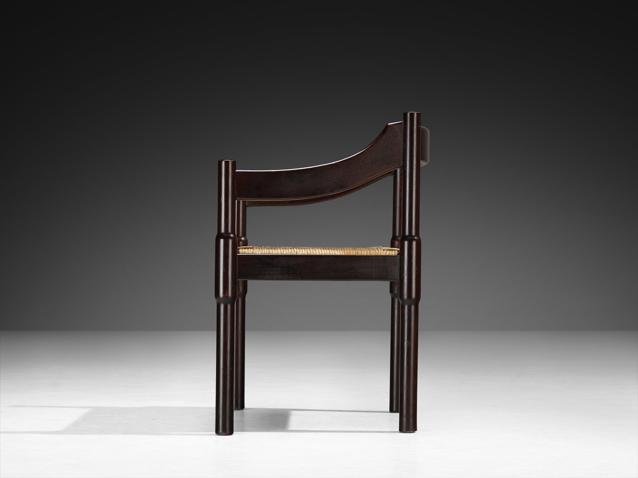 Vico Magistretti 'Carimate' Dining Chairs with Rush Seats Seating Morentz