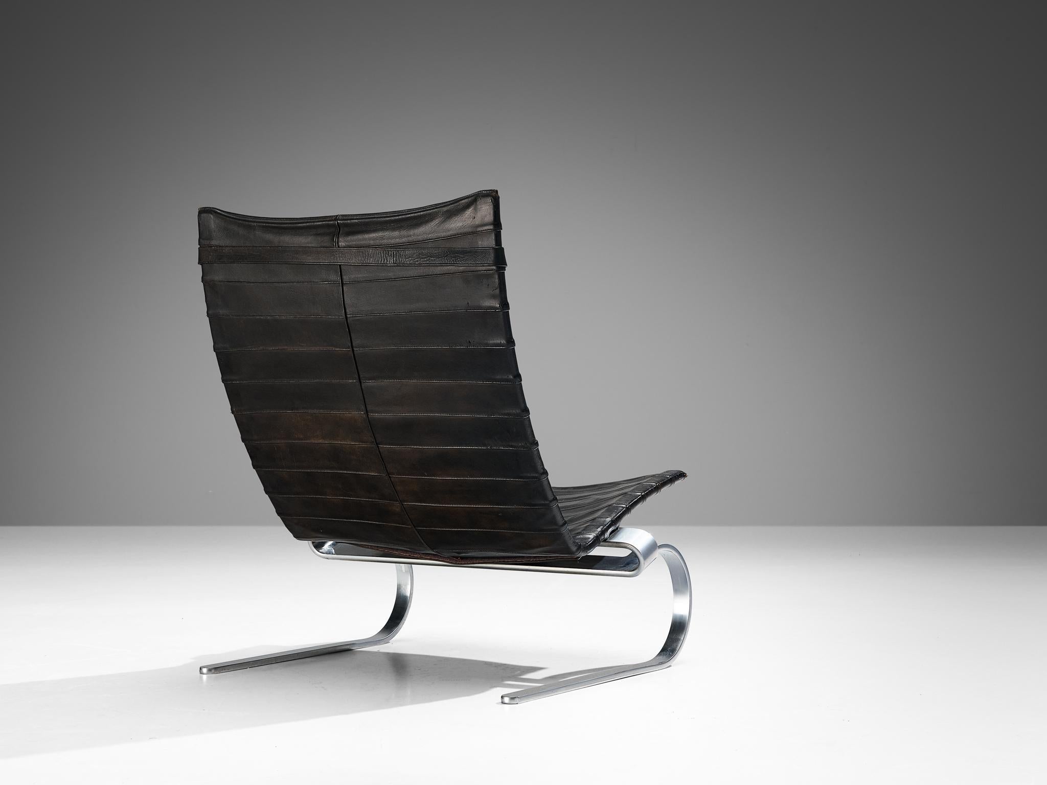 Poul Kjærholm for E. Kold Christensen 'PK20' Lounge Chair in Leather seating Morentz