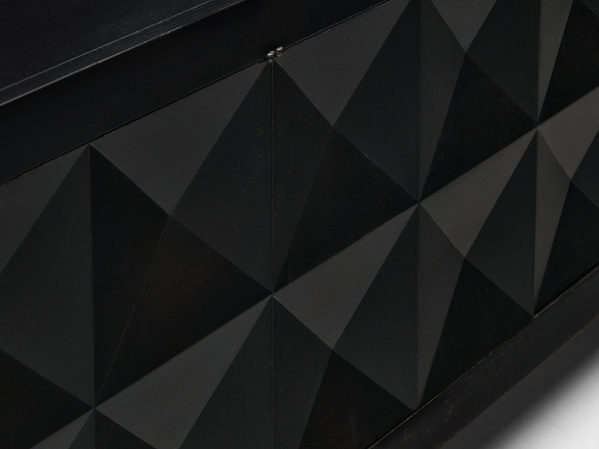 Large Belgian Sideboards in Black Lacquered Oak with Graphical Doors Case pieces and storage cabinets Morentz