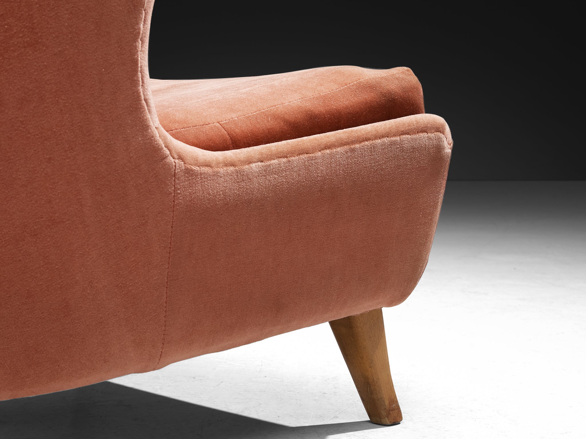 Rare Marianne Boman-schleutker for Boman Easy Chair in Pink Velvet and Birch Seating Morentz
