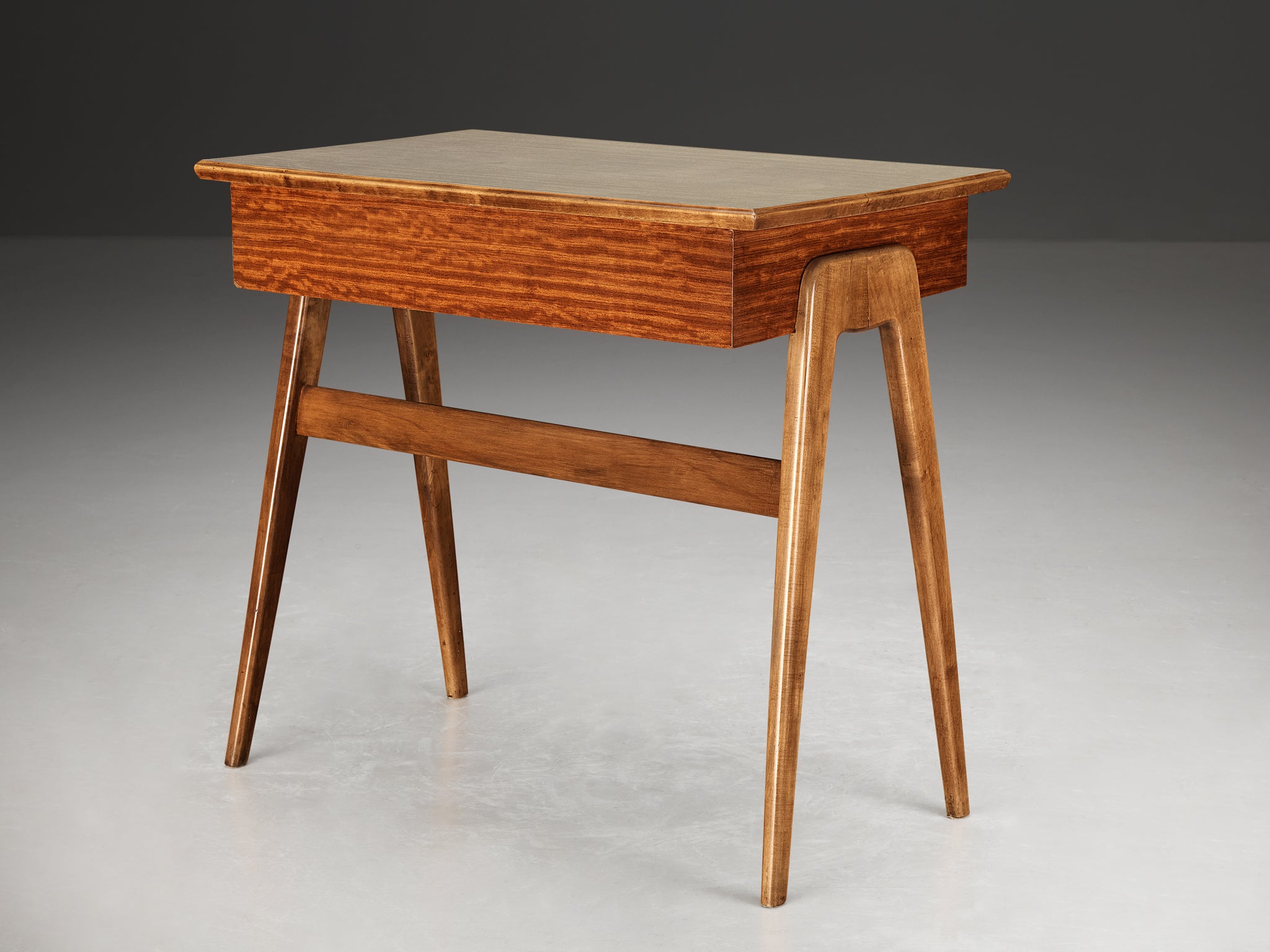 Elegant Italian Small Desk in Walnut and Mahogany Tables Morentz