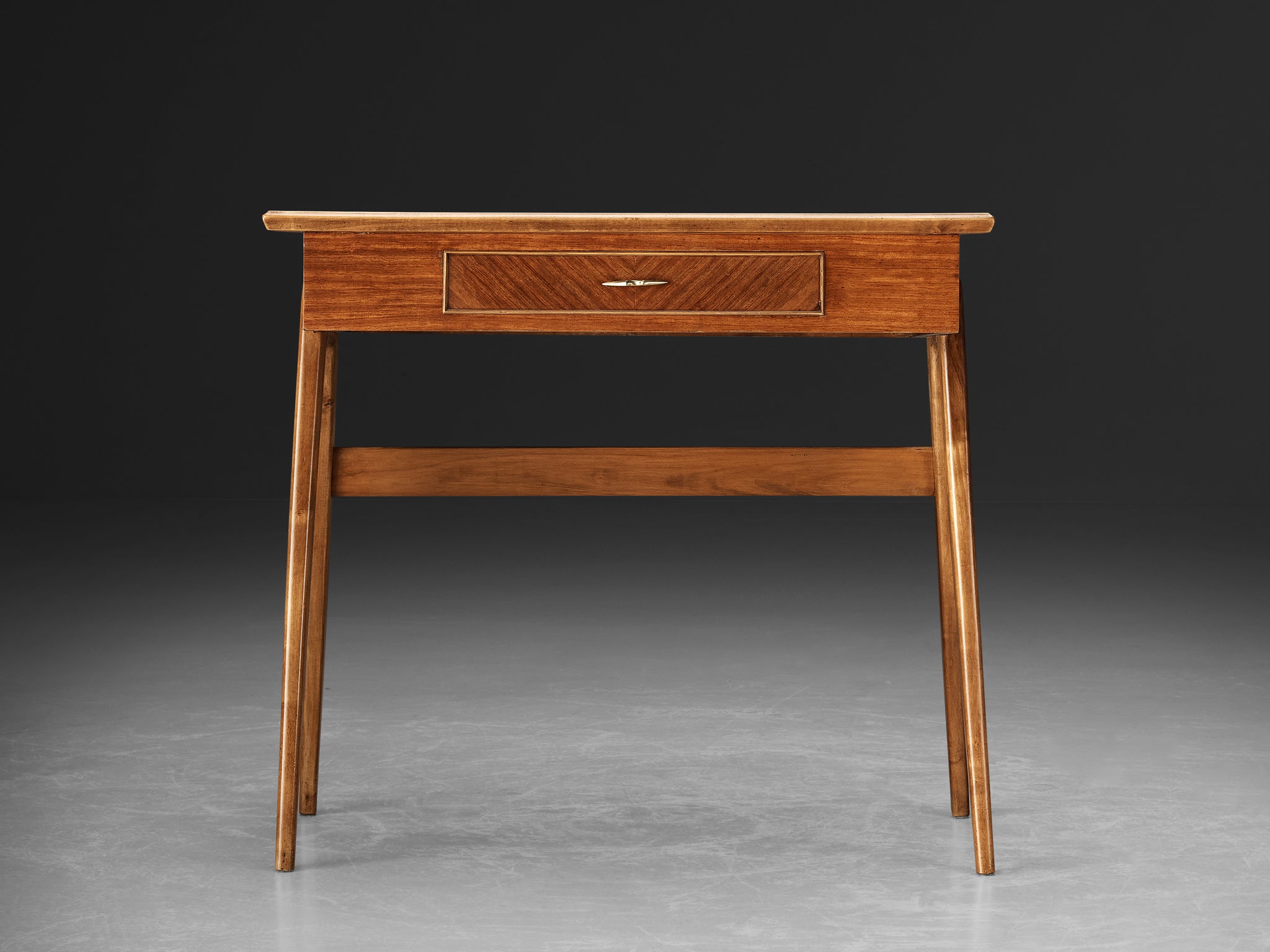 Elegant Italian Small Desk in Walnut and Mahogany Tables Morentz