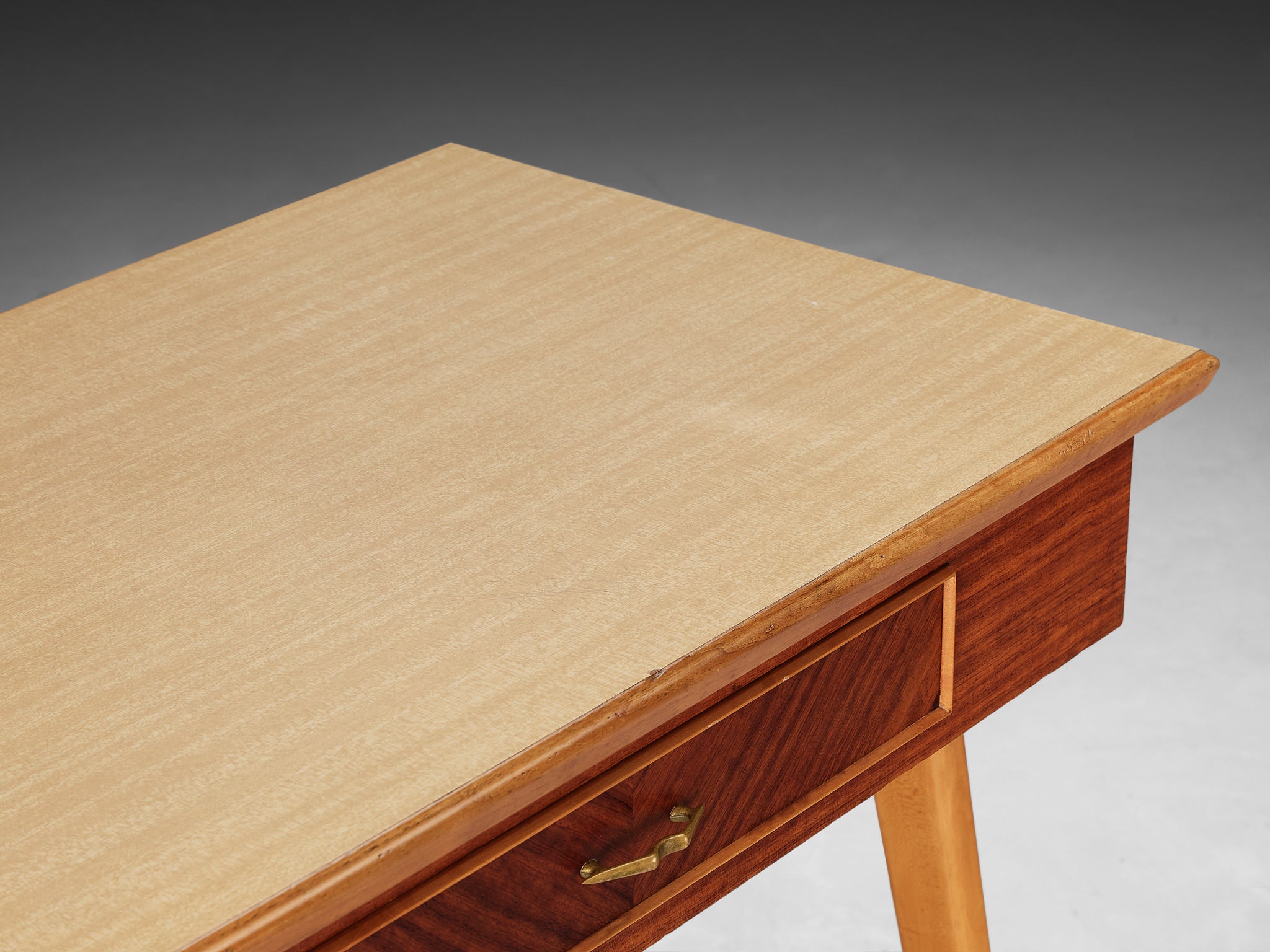 Elegant Italian Small Desk in Cherry and Mahogany Tables Morentz