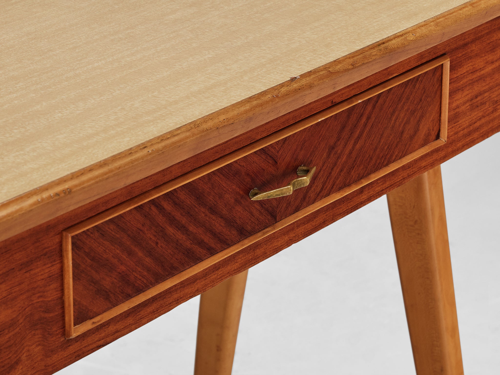 Elegant Italian Small Desk in Cherry and Mahogany Tables Morentz